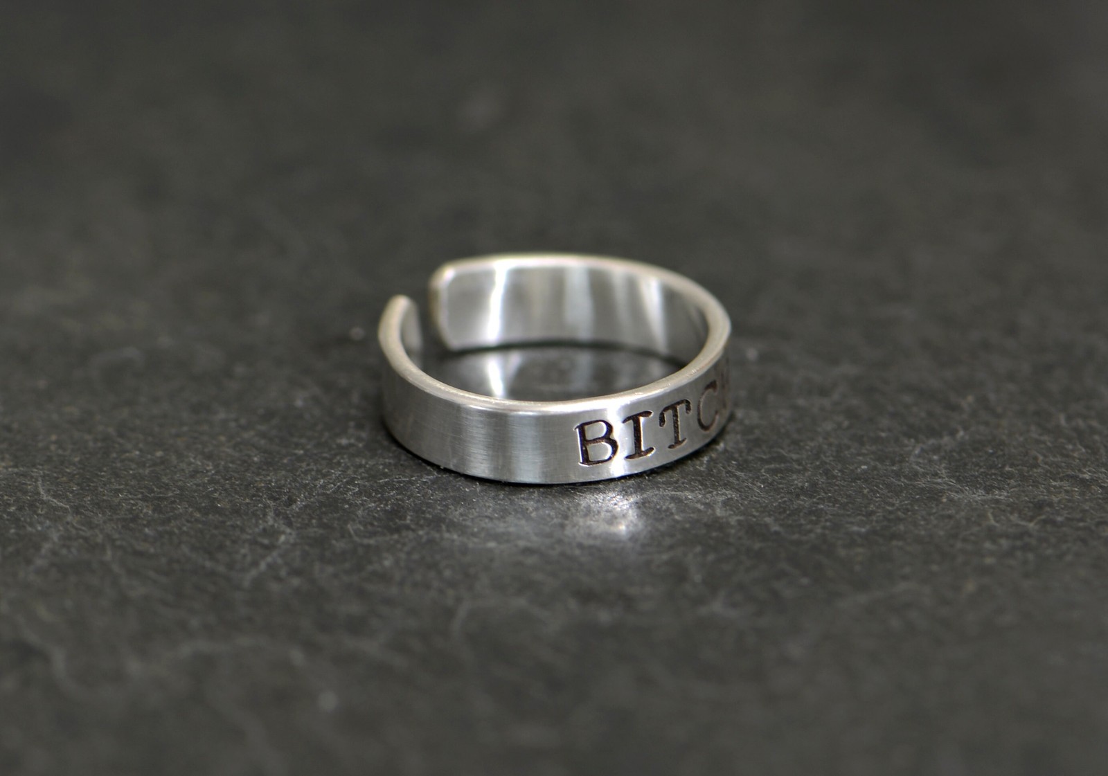 Bitch toe ring midi ring or pinky ring made from sterling silver