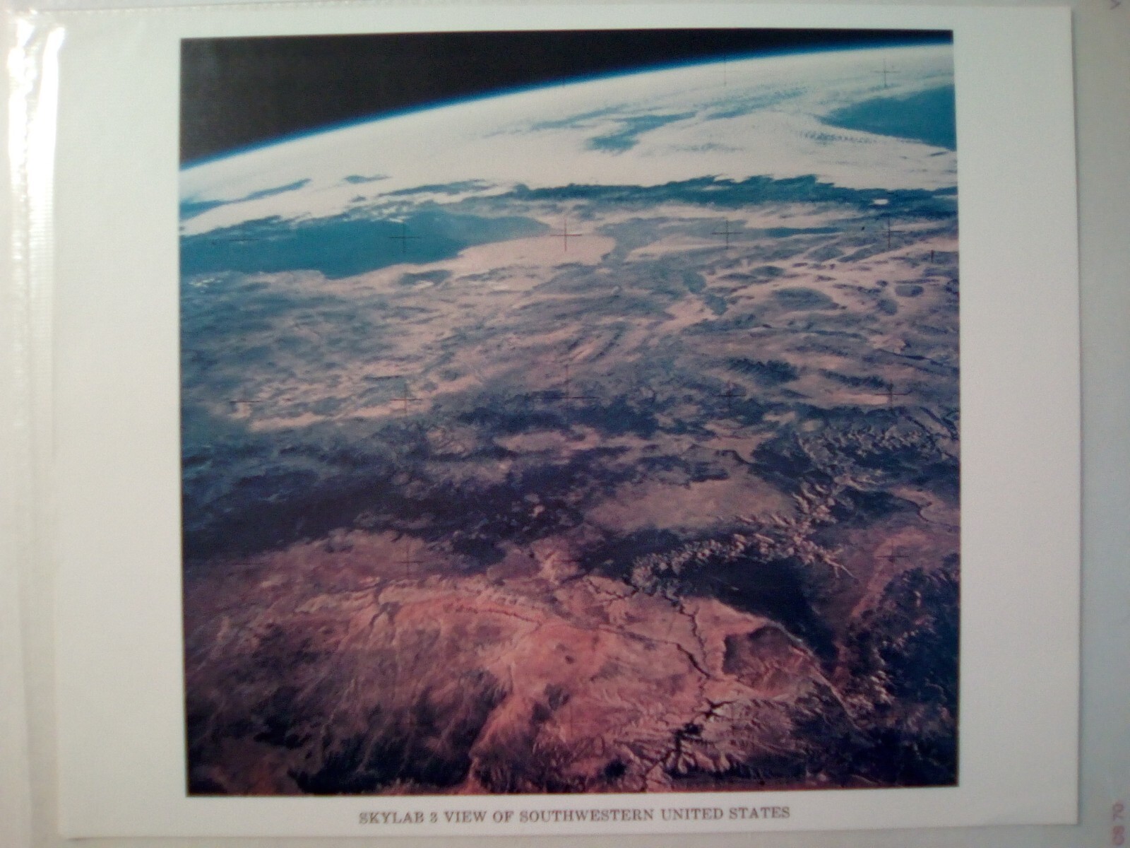 vintage nasa lithograph askylab 3 view of south western united states print np