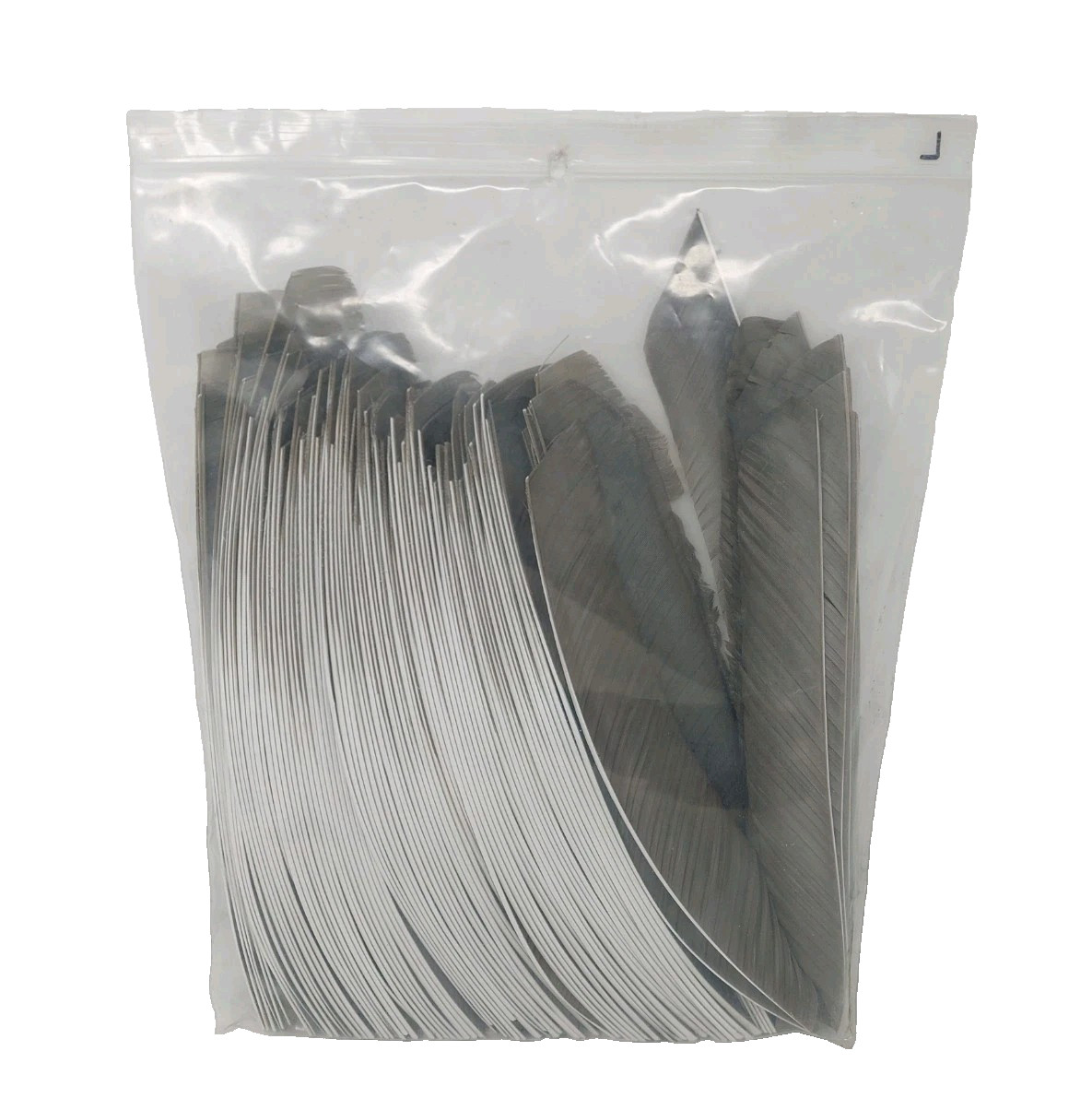 100 Pack Archery Arrow Feathers FULL LENGTH 10.5" Left Wing: Gray