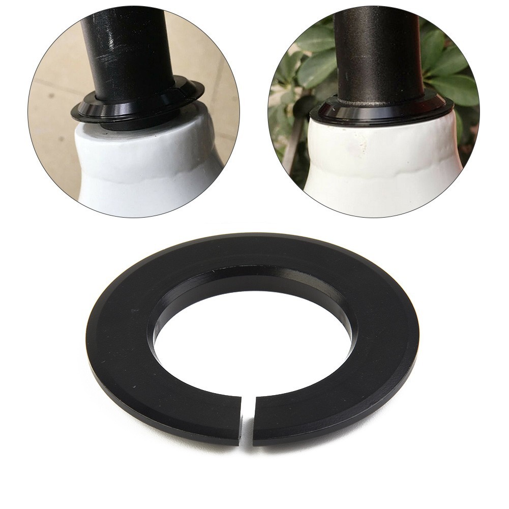 Black Fork Adapter Ring 50.5x29.9mm Tapered Steerer Replacement