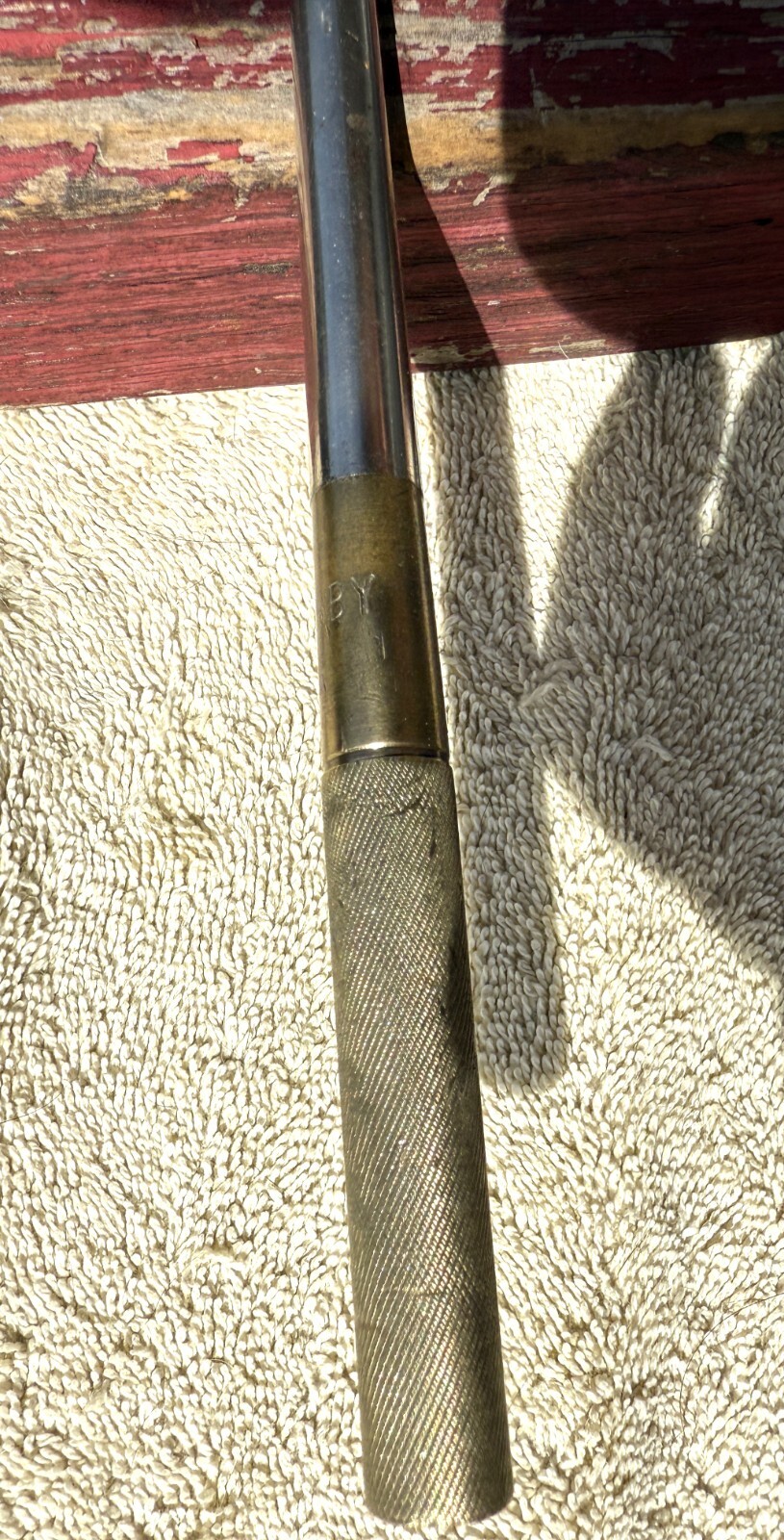 VINTAGE HOME HOBBY HAMMER AND BRASS NESTING SCREWDRIVER AS PICTURED