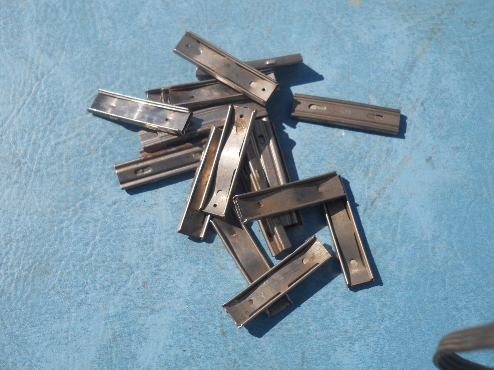 2 7mm mauser stripper clips two notch chrome zinc type chilean spanish mexican