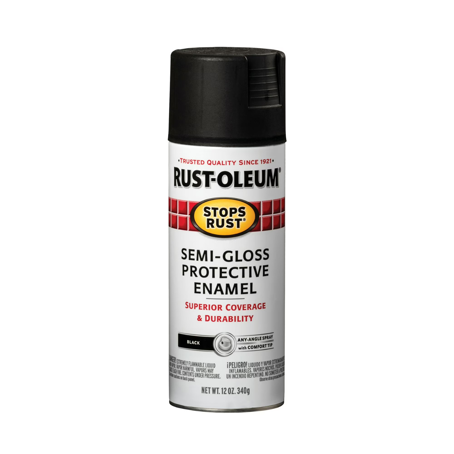 4 Pack Rust Oleum Stops Rust Protective Enamel Spray Paint Semi Gloss Black 12oz