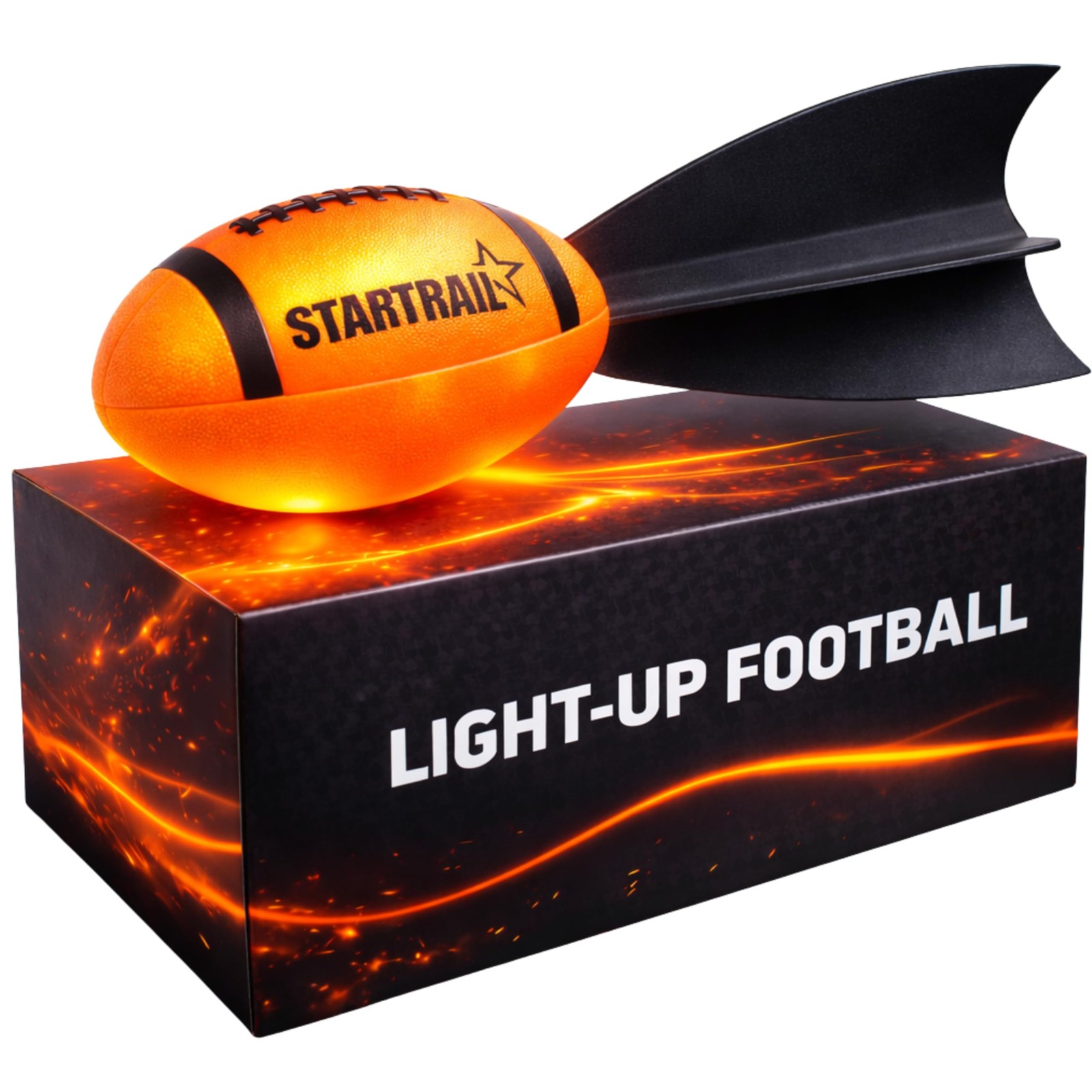 Glow in The Dark Football | Rechargeable 11 x 7.5 inches, Green/Blue