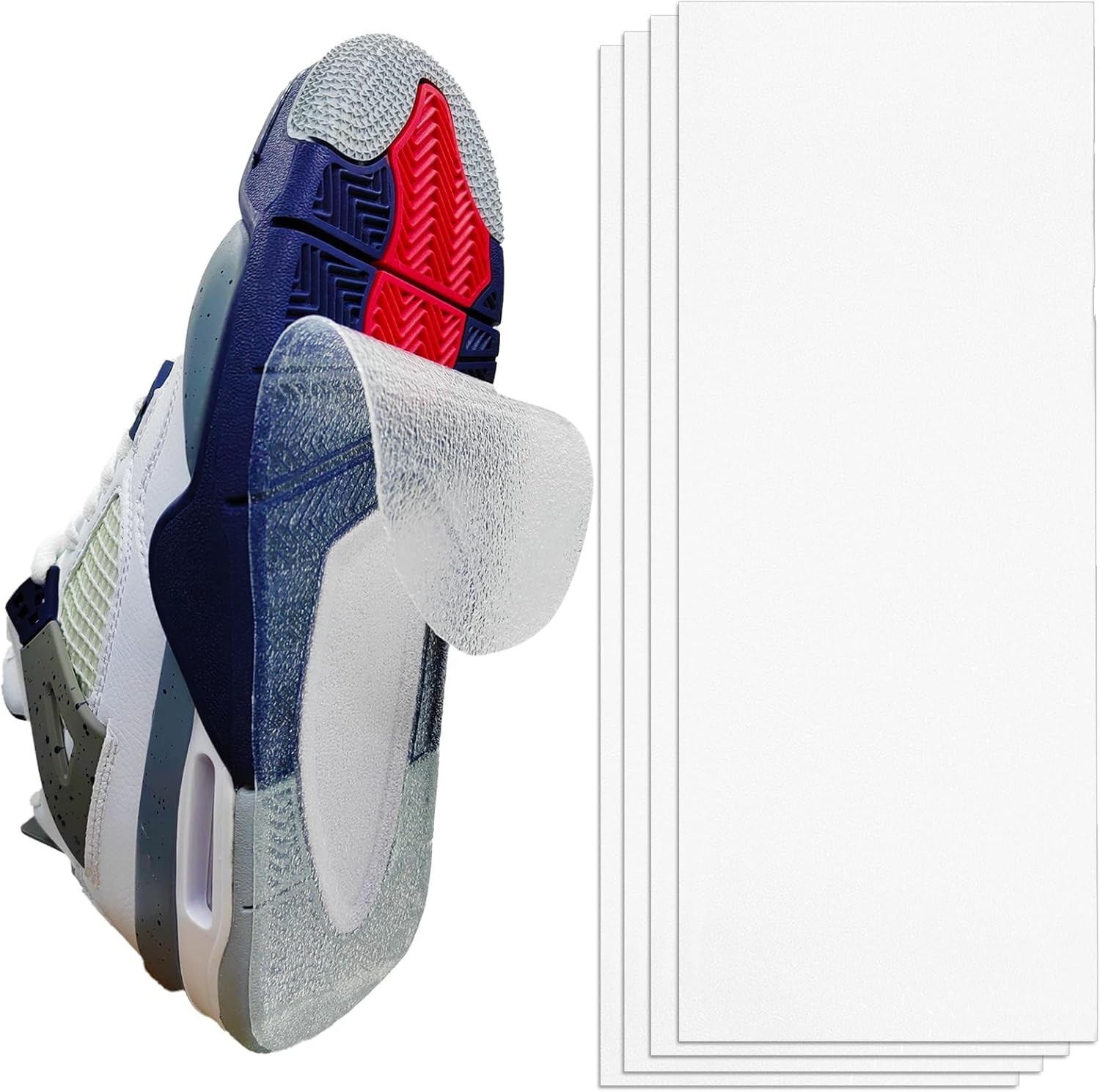 Durable Waterproof Shoe Sole Guard - 4 Pack Transparent Protectors for Sneakers