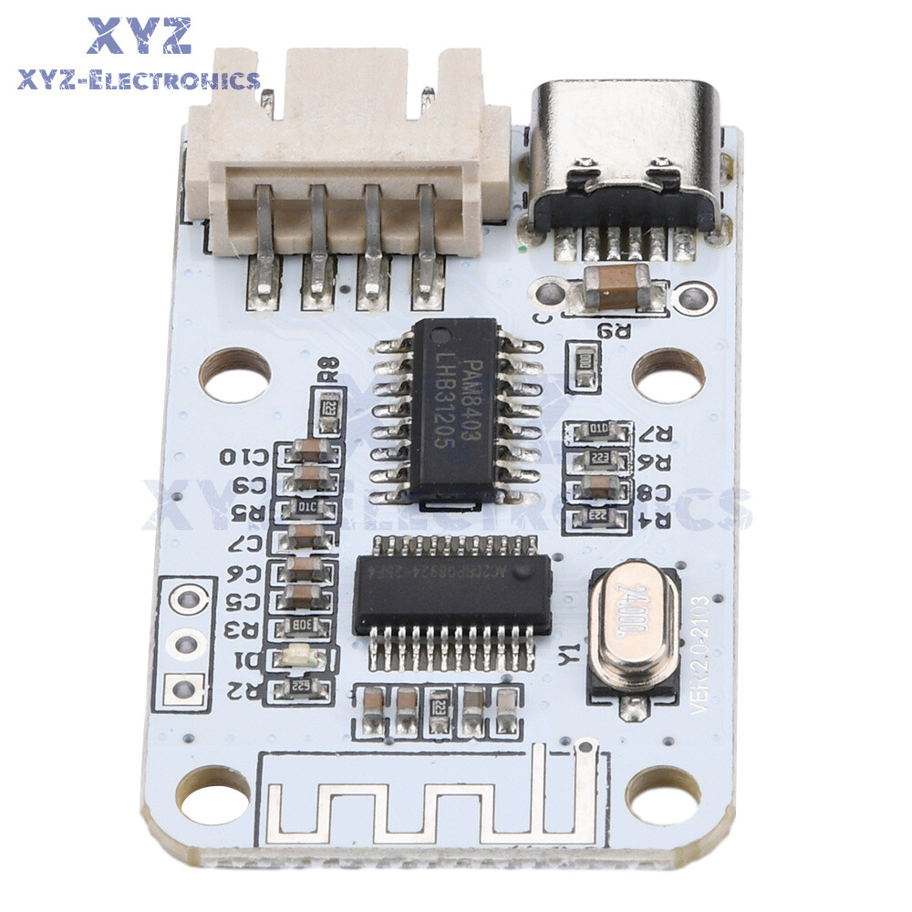 Type-C PAM8403 Bluetooth 5.0 3W+3W Stereo Audio Module Digital Amplifier Board