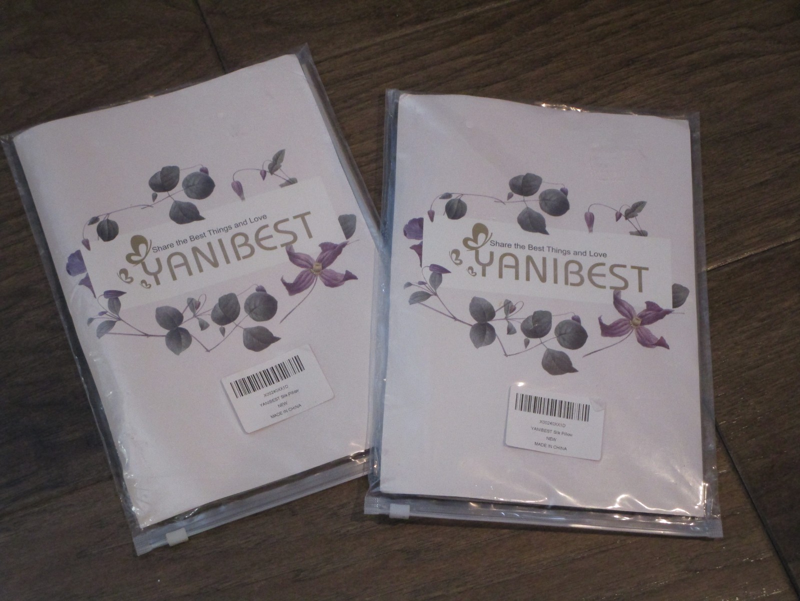 2 YANIBEST SATIN QUEEN PILLOWCASE SET IN GRAY   NEW