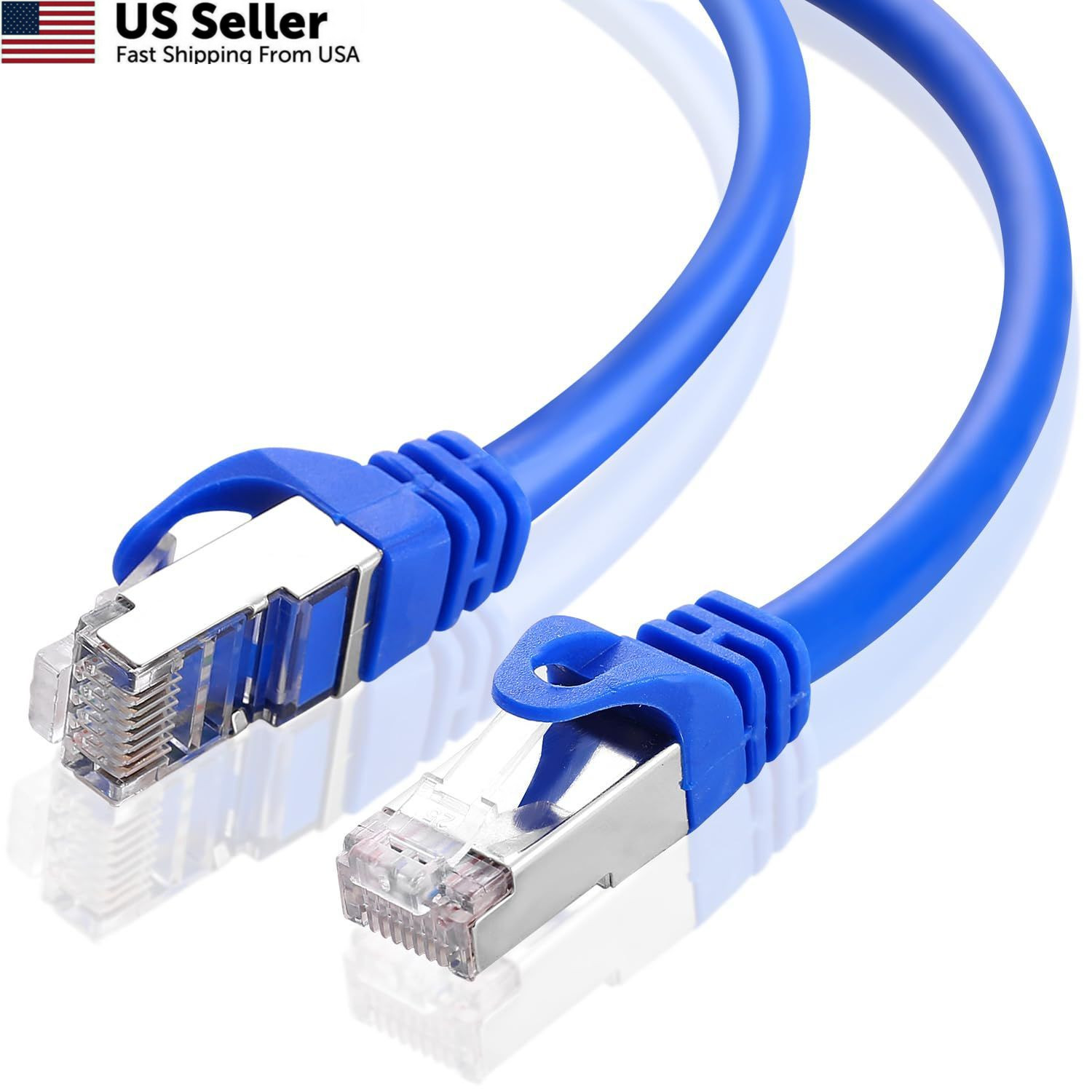 AvesView CAT 6 Shielded Ethernet Cable 25FT, Indoor High-Speed Blue