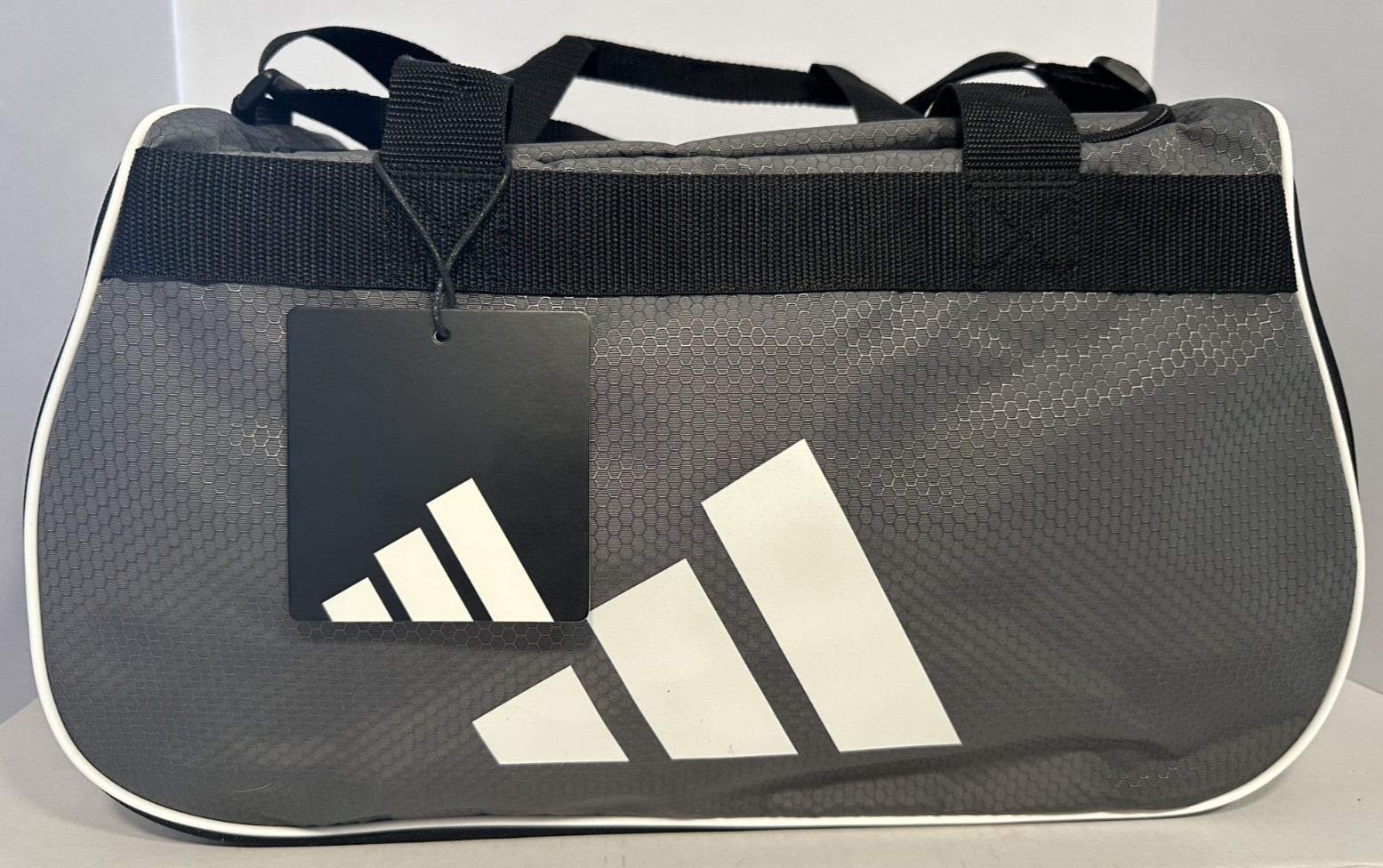 Adidas Diablo Small Duffel Gym Bag Black Gray White Lightweight Travel