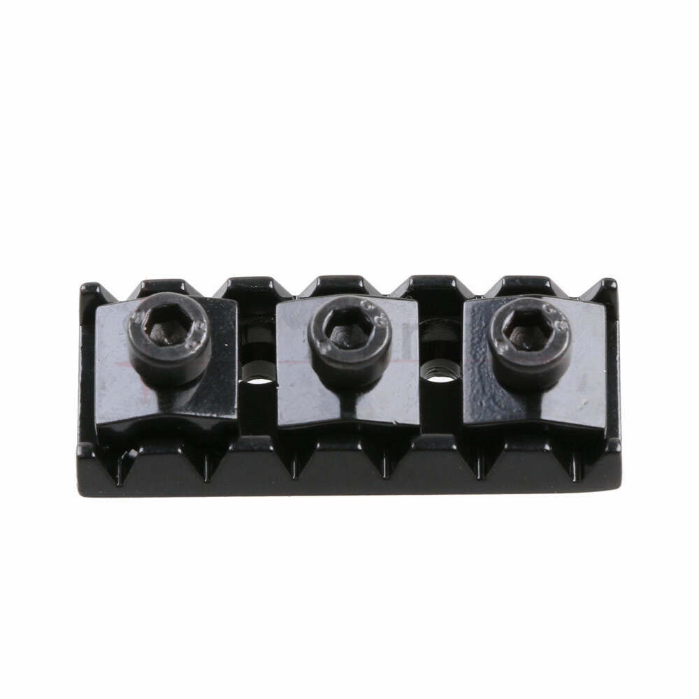 Electric Guitar String Locking Nut 43mm Metal for Double Lock System Black