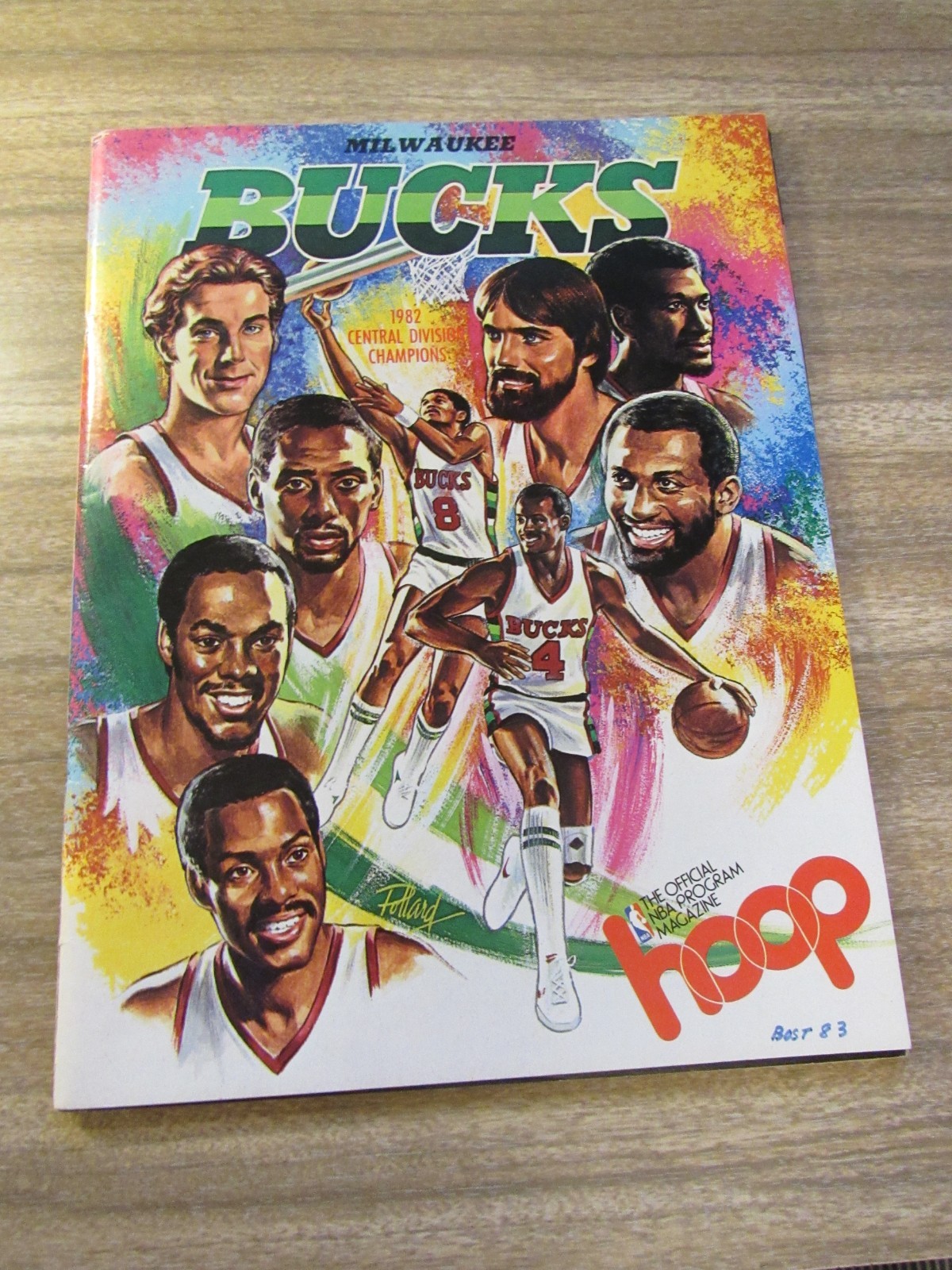 1982-83 Boston Celtics vs. Milwaukee Bucks Program Larry Bird DD