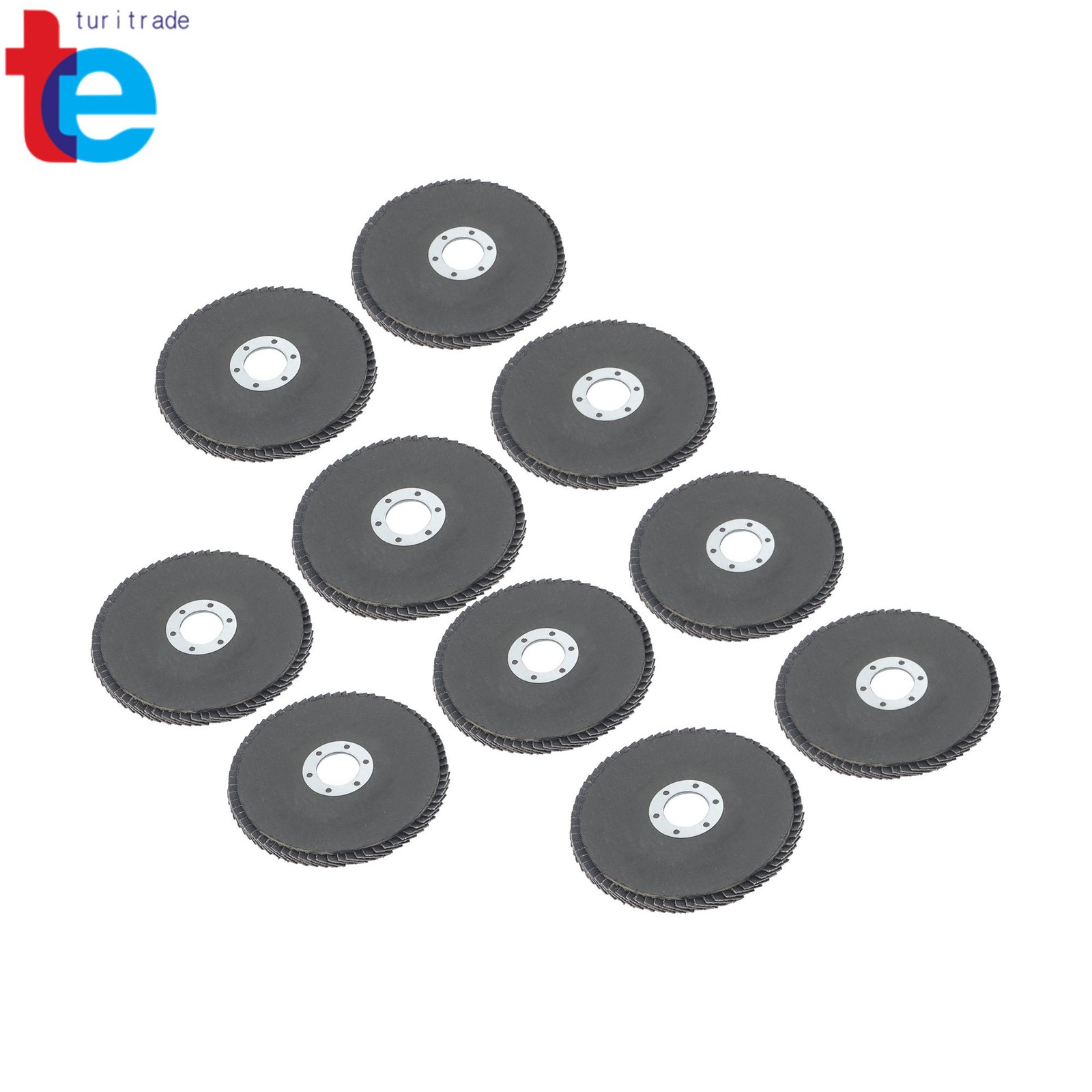 40 Grit Premium Zirconia Grinding Flap Disc 10Pcs 4-1/2" X 7/8" Flap Disc Grey