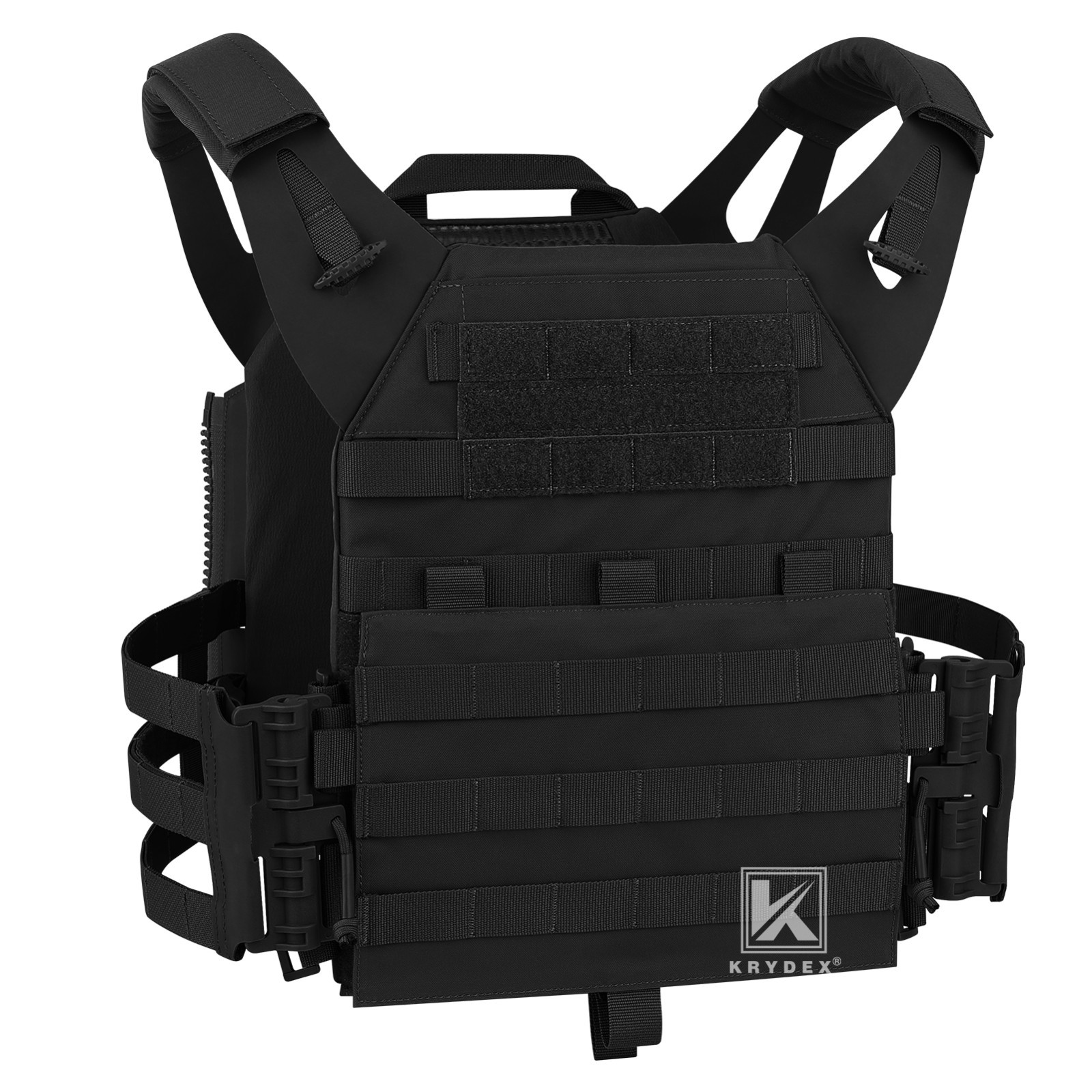 KRYDEX 2.0 Tactical Plate Carrier Jump Quick Release Vest MOLLE Panel Black