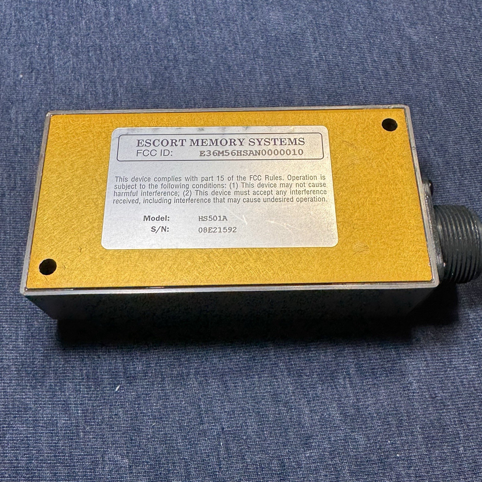 Escort Memory Systems/EMS HS501A Read/Write Face-Emitting Antenna