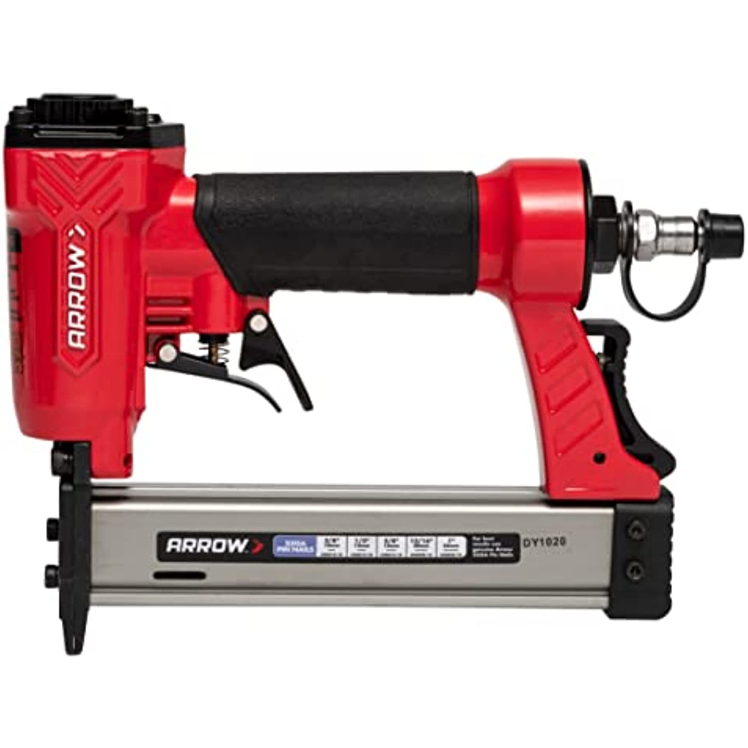 Arrow PT23G Pneumatic 23 Gauge Pin Nailer, Black/Red 8.25 x 2 x 10 inches