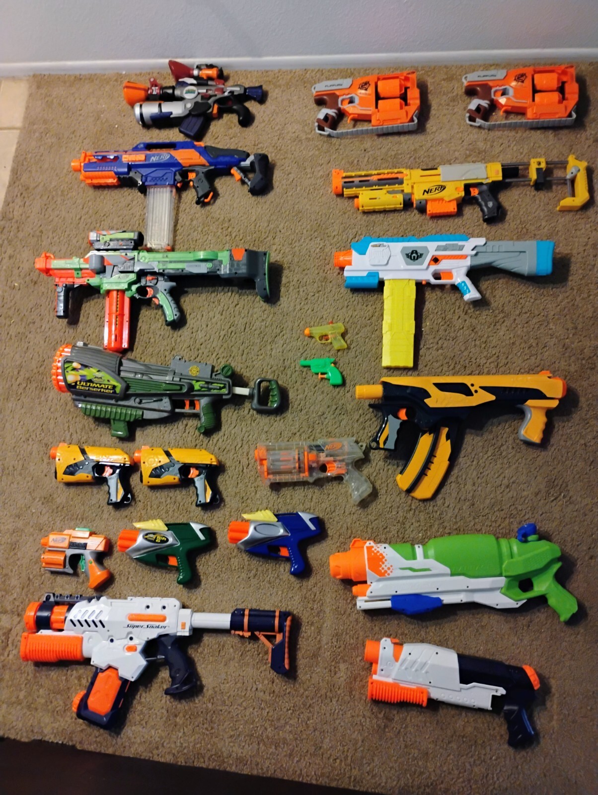 Toy guns: Soft bullet Pisto, Revolver, Sniper, rifle, NERF, water guns, vests ..