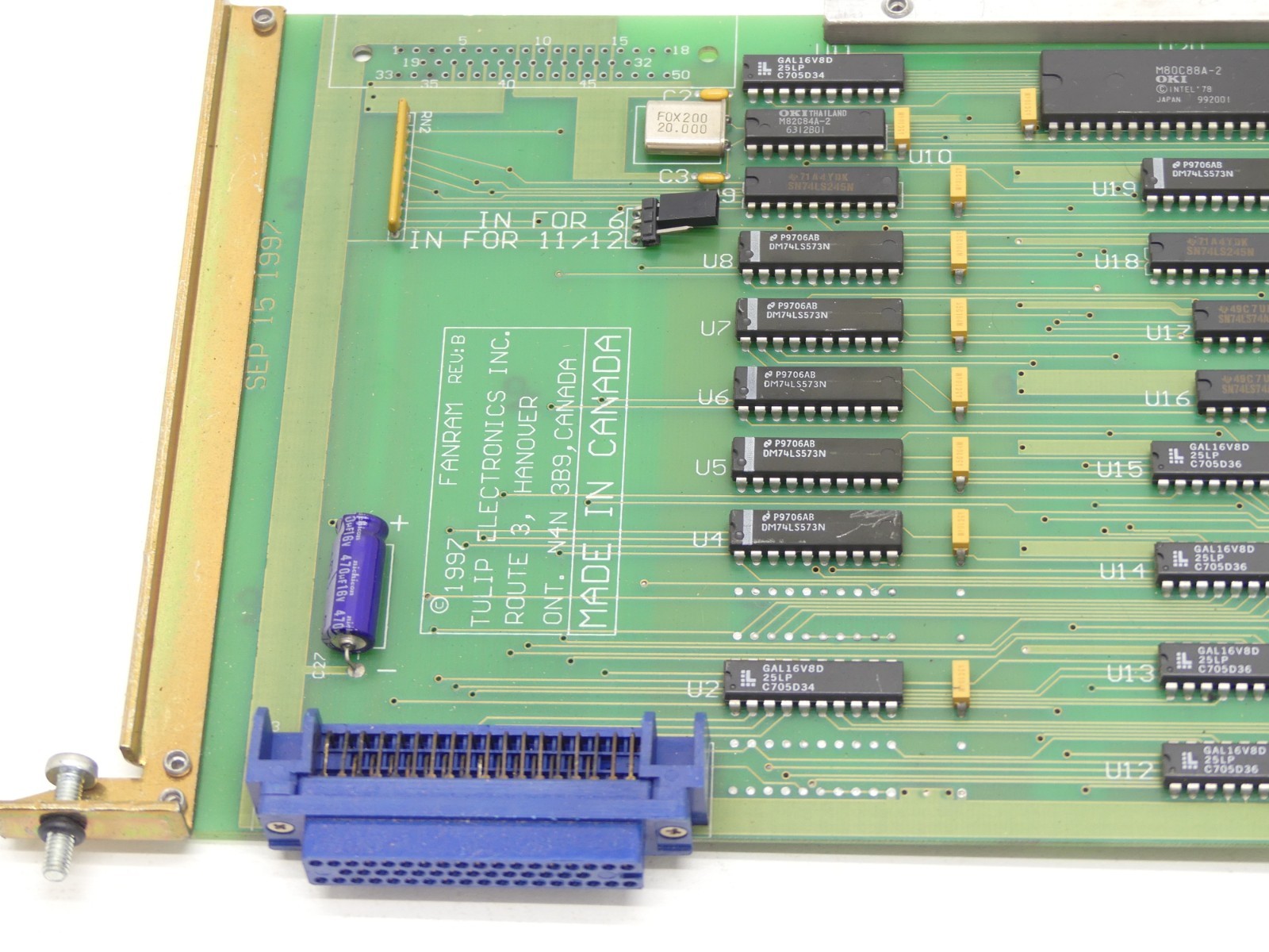 Tulip Electronics Fanram-32K Rev. B Memory Board
