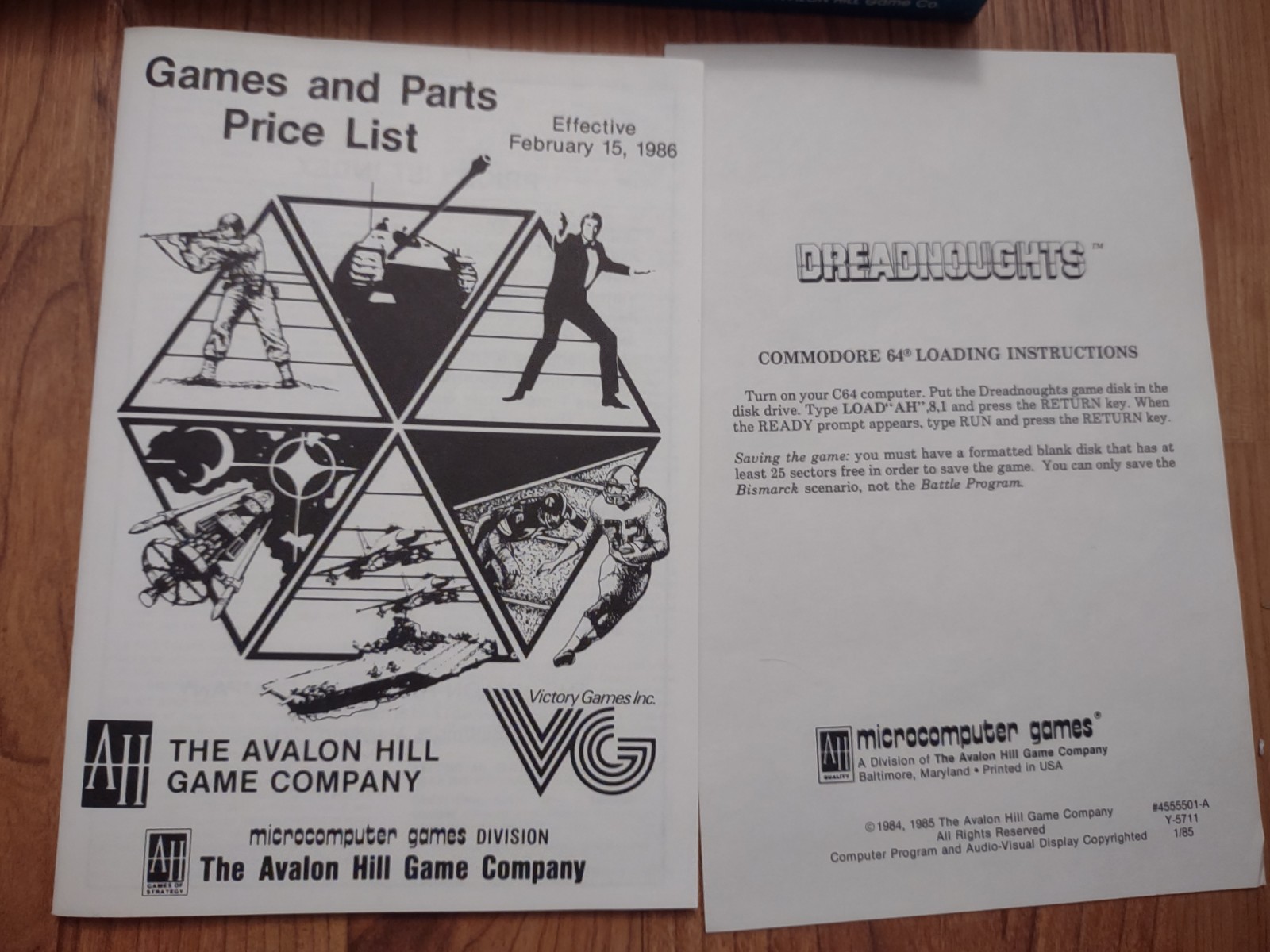 Commodore 64 Software 1985 Dreadnoughts Computer Vintage Disk Game Rare