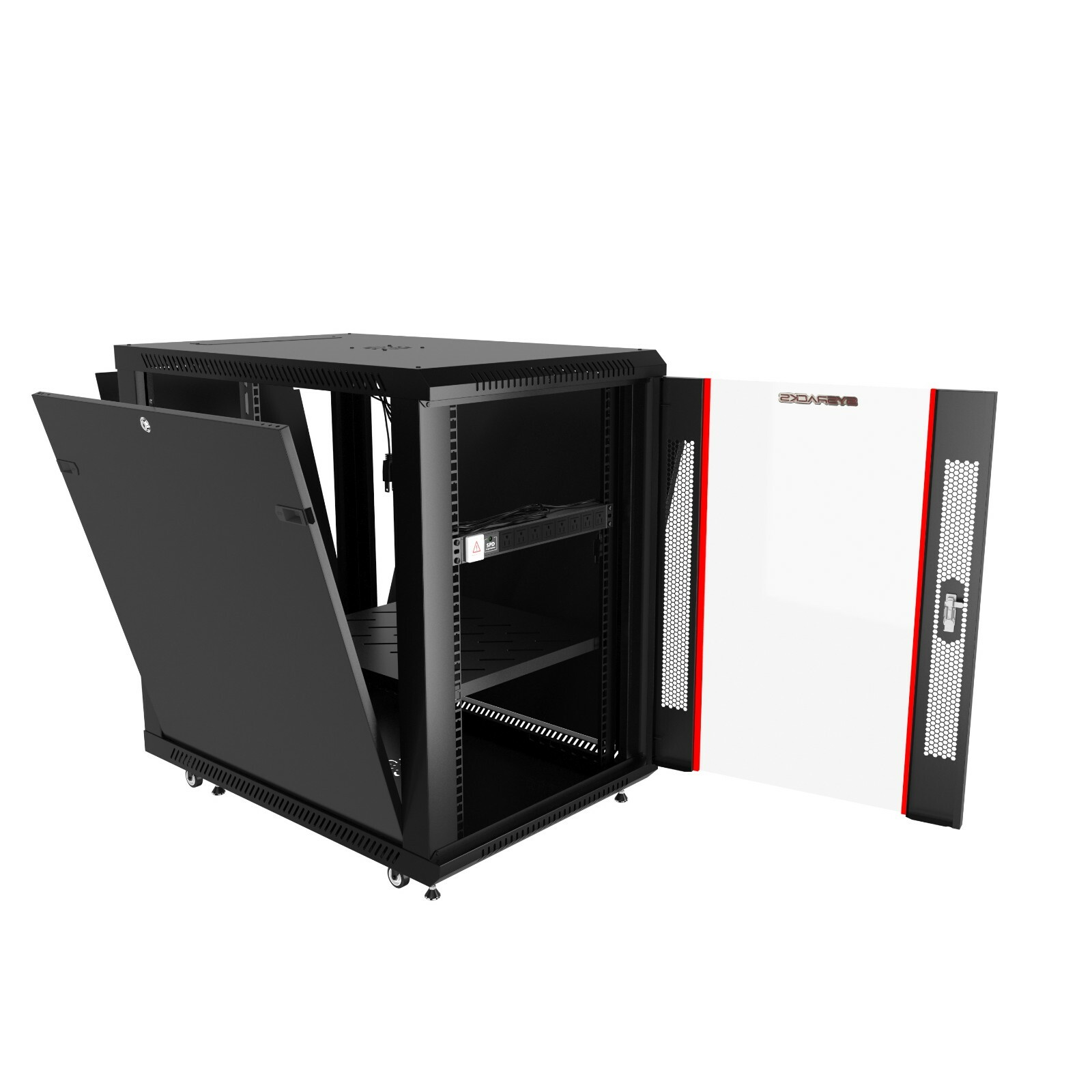 Server Rack Network Cabinet 15U 35 Inch Deep Rack Cabinet Enclosure For Servers