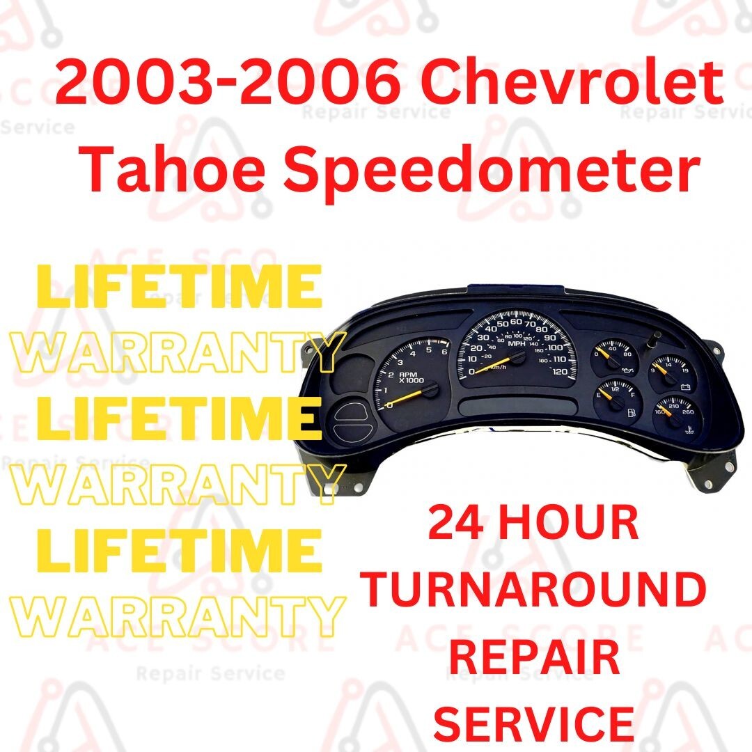 2003-06 Chevrolet Tahoe SPEEDOMETER Repair Service w/ BLUE LEDs CHEVY UNIT