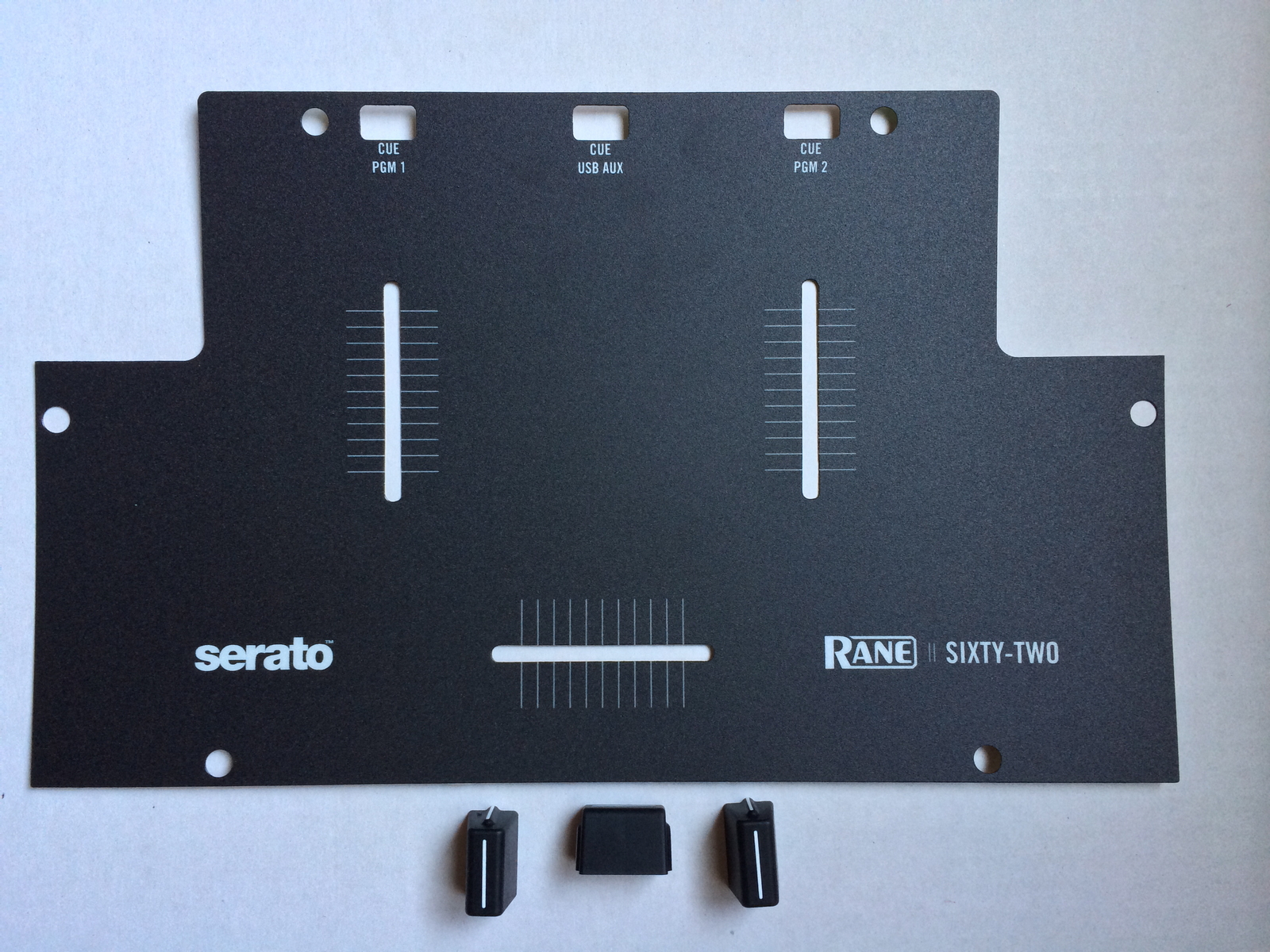 Rane Sixty Two mixer skin - Lower piece + 3 fader caps - factory official -DJ 62