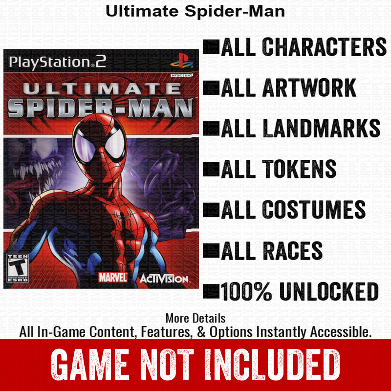 Ultimate Spider-Man 100% All Items PS2 Memory Card CHEATS