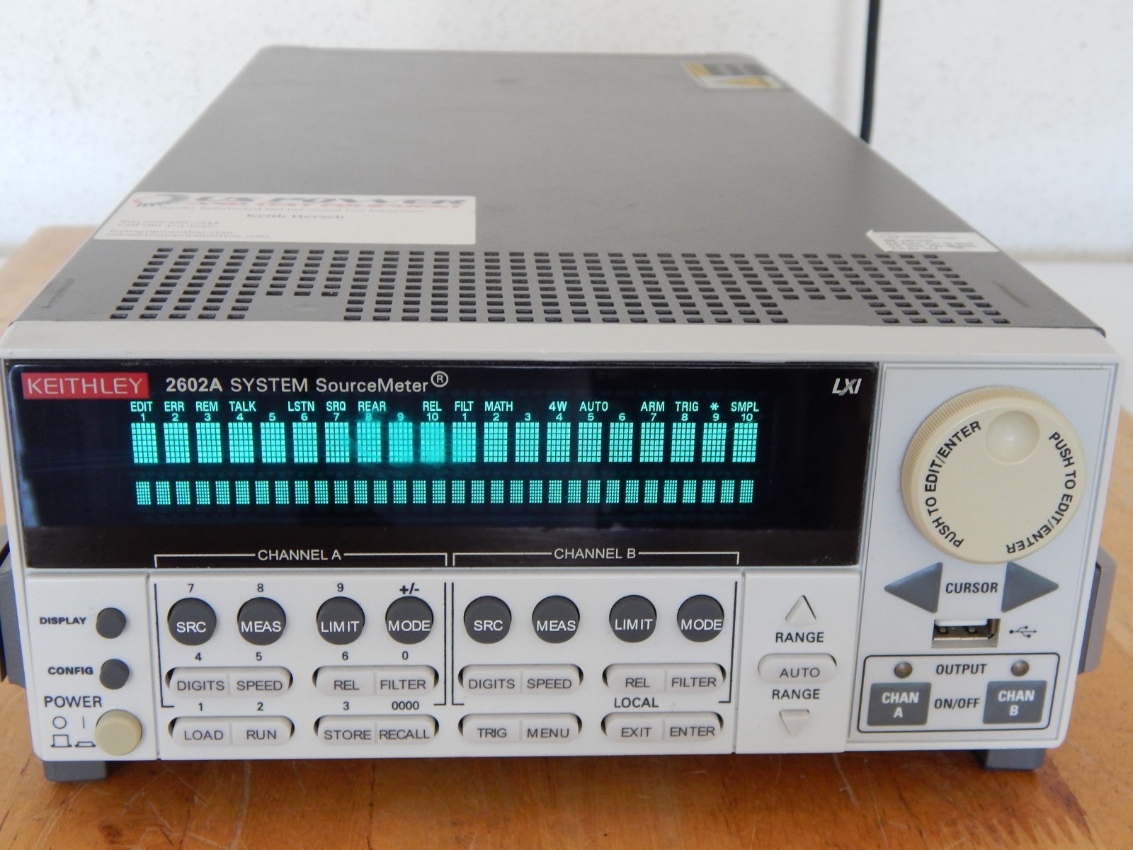 Keithley 2602A SYSTEM SourceMeter 2 Channel SMU Source Measure