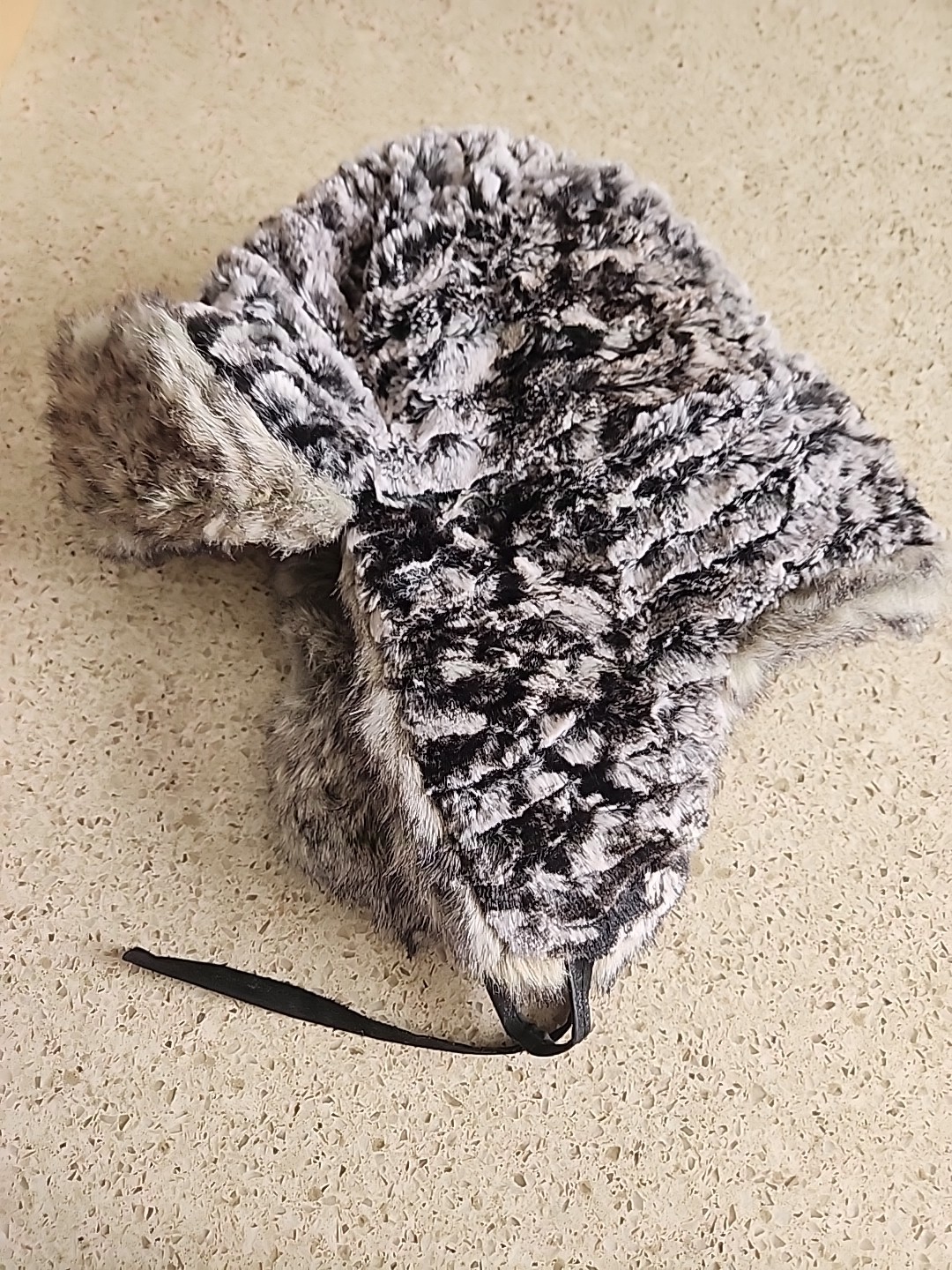 Gray Winter Trapper Hat One Size