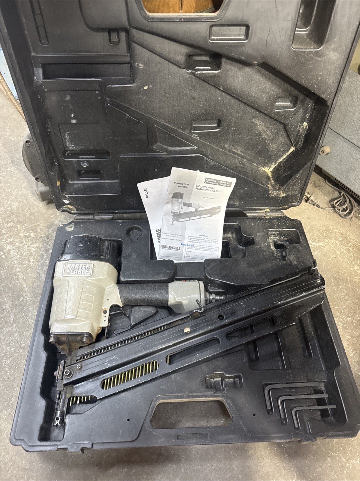 Porter Cable FR350 Framing Air Nailer Nail Gun 2"-3.5" Nail 22 Degree FR 350