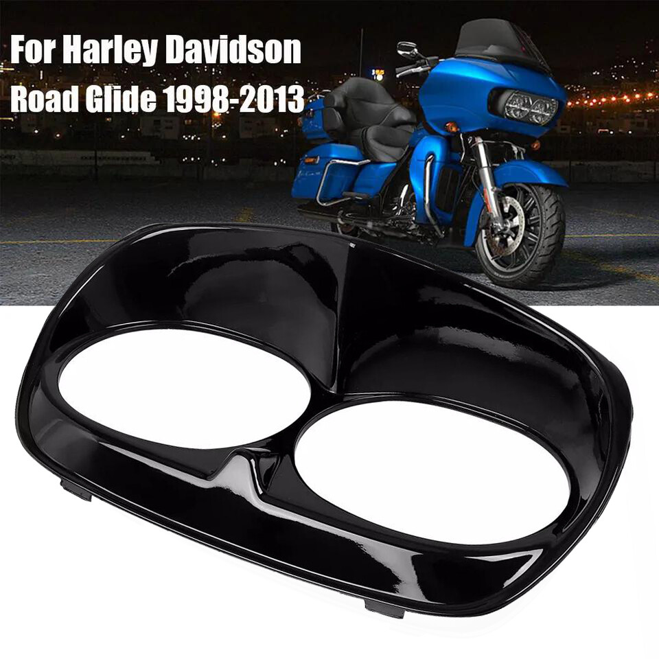 Headlight Bezel Scowl Outer Fairing Black For Harley Road Glide EFI FLTRI FLTR