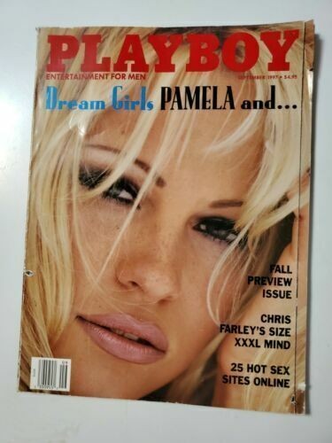 PLAYBOY MAGAZINE SEPTEMBER 1997 JENNY AND PAMELA ANDERSON DOUBLE COVER VG++