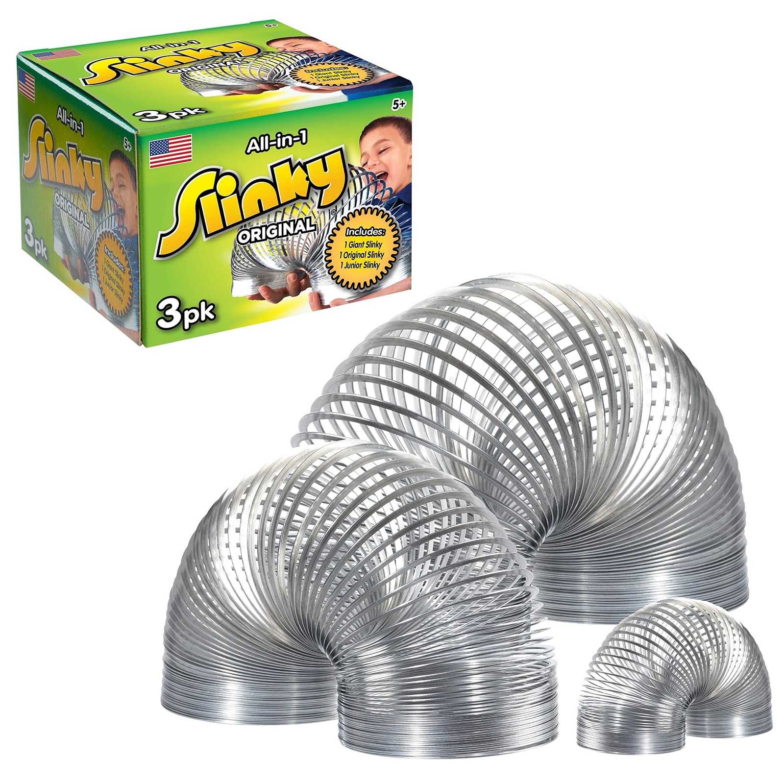 Just Play The Original Slinky® Brand Fidget Toy Pack: 1 Giant, 1 Classic, a