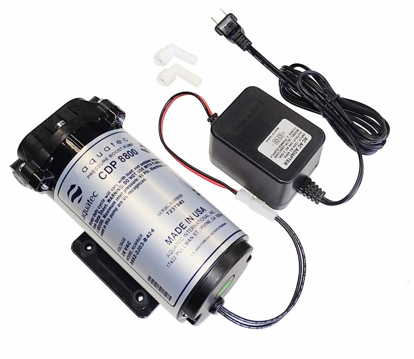AQUATEC high flow water system pressure booster pump transformer 8852-2J03-B424
