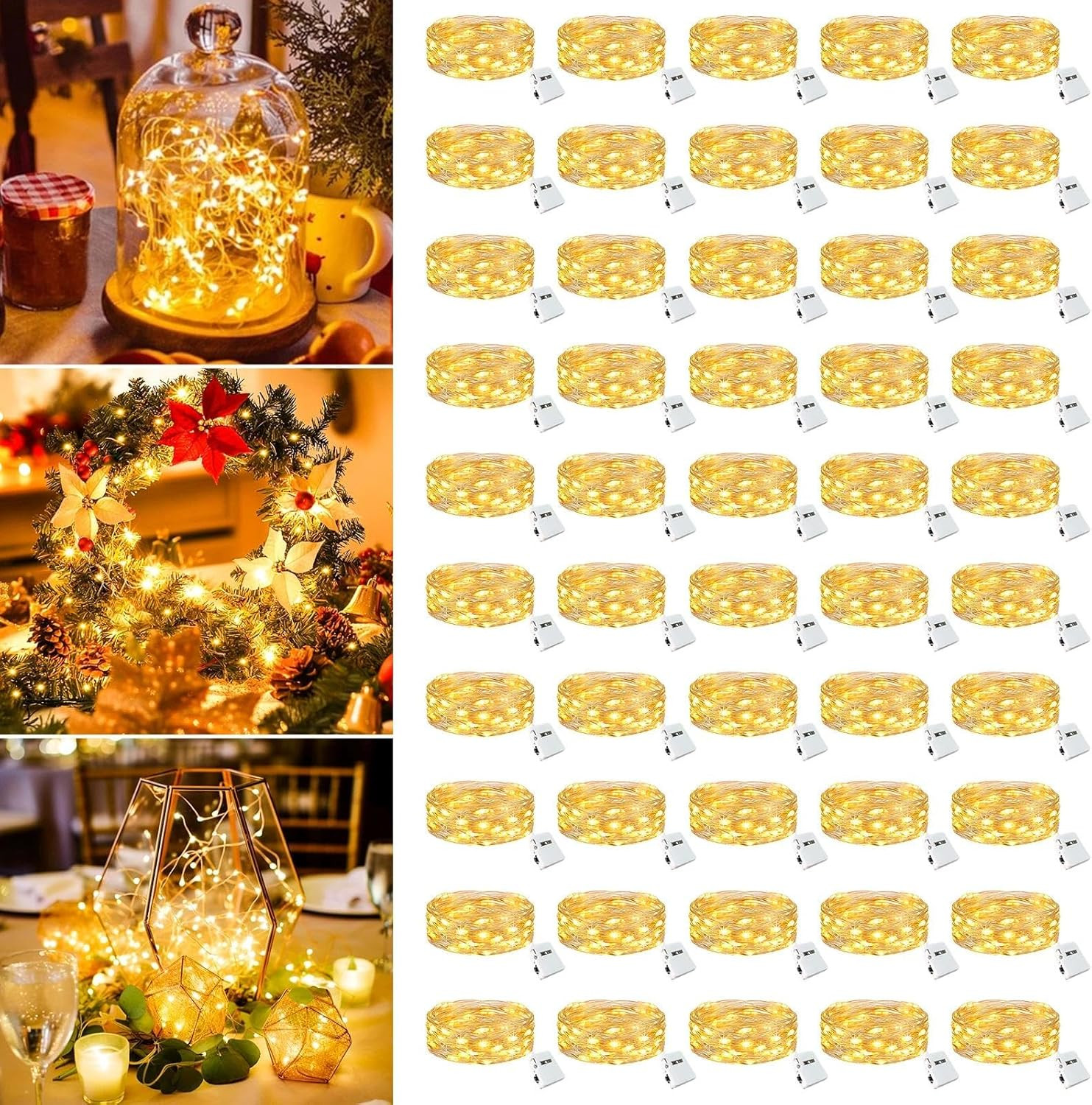 Fairy Lights Battery Operated - 7Ft 20 Led Small Twinkle Lights 3 Modes,