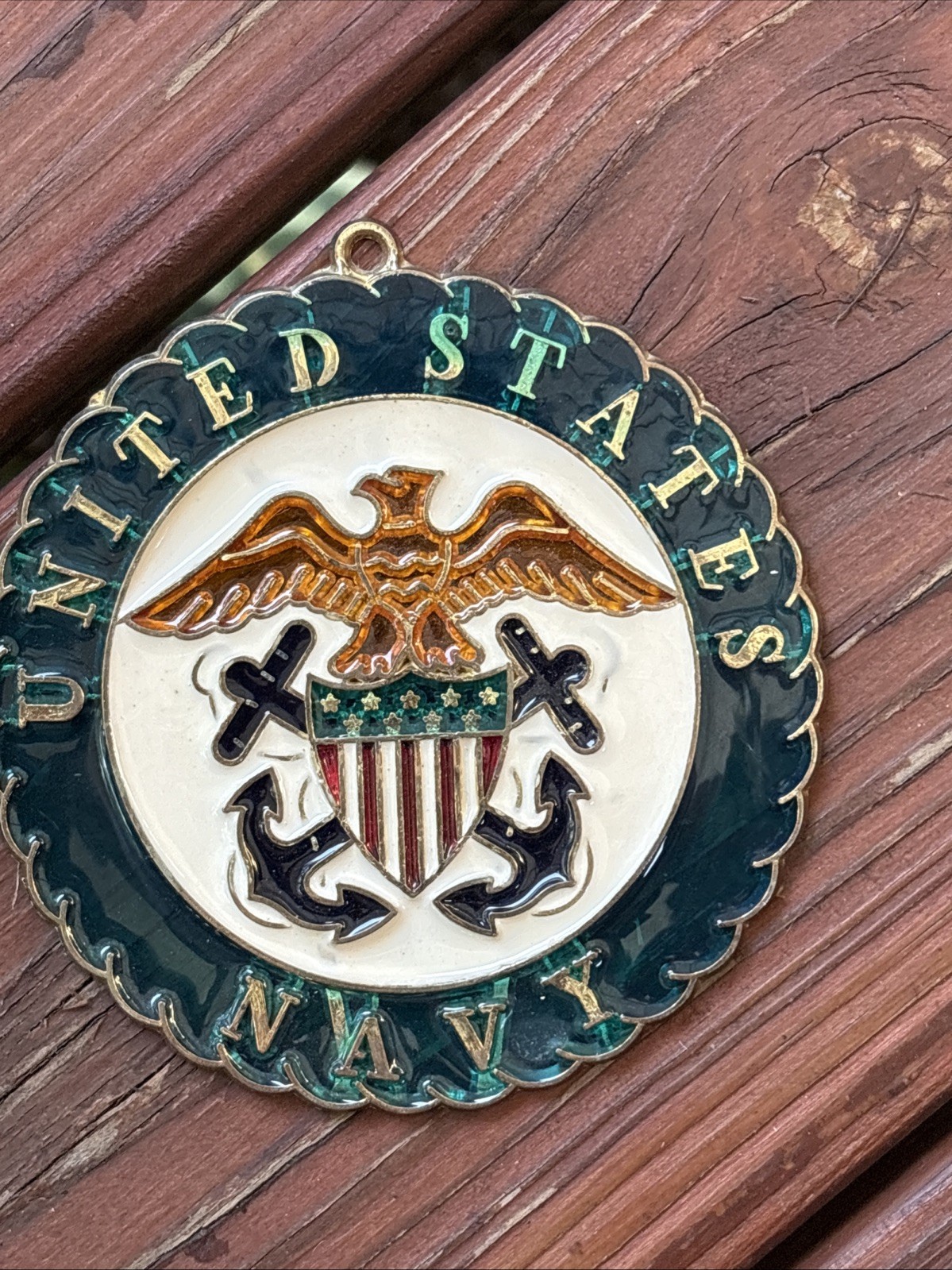 US Navy Sun Catcher – Metal and Plastic Sun Catcher Ornament – United States