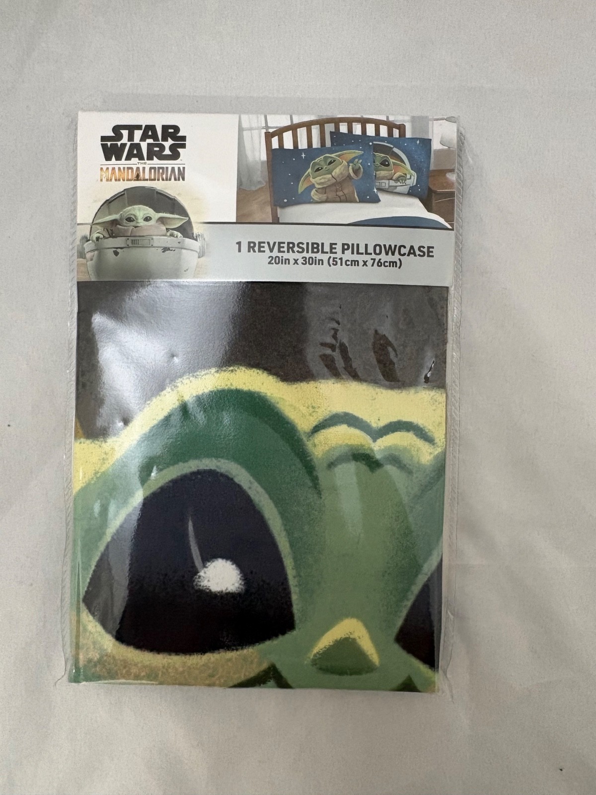 Star Wars - The Mandalorian - THE CHILD - Reversible Pillowcase - 20" x 30" -NEW
