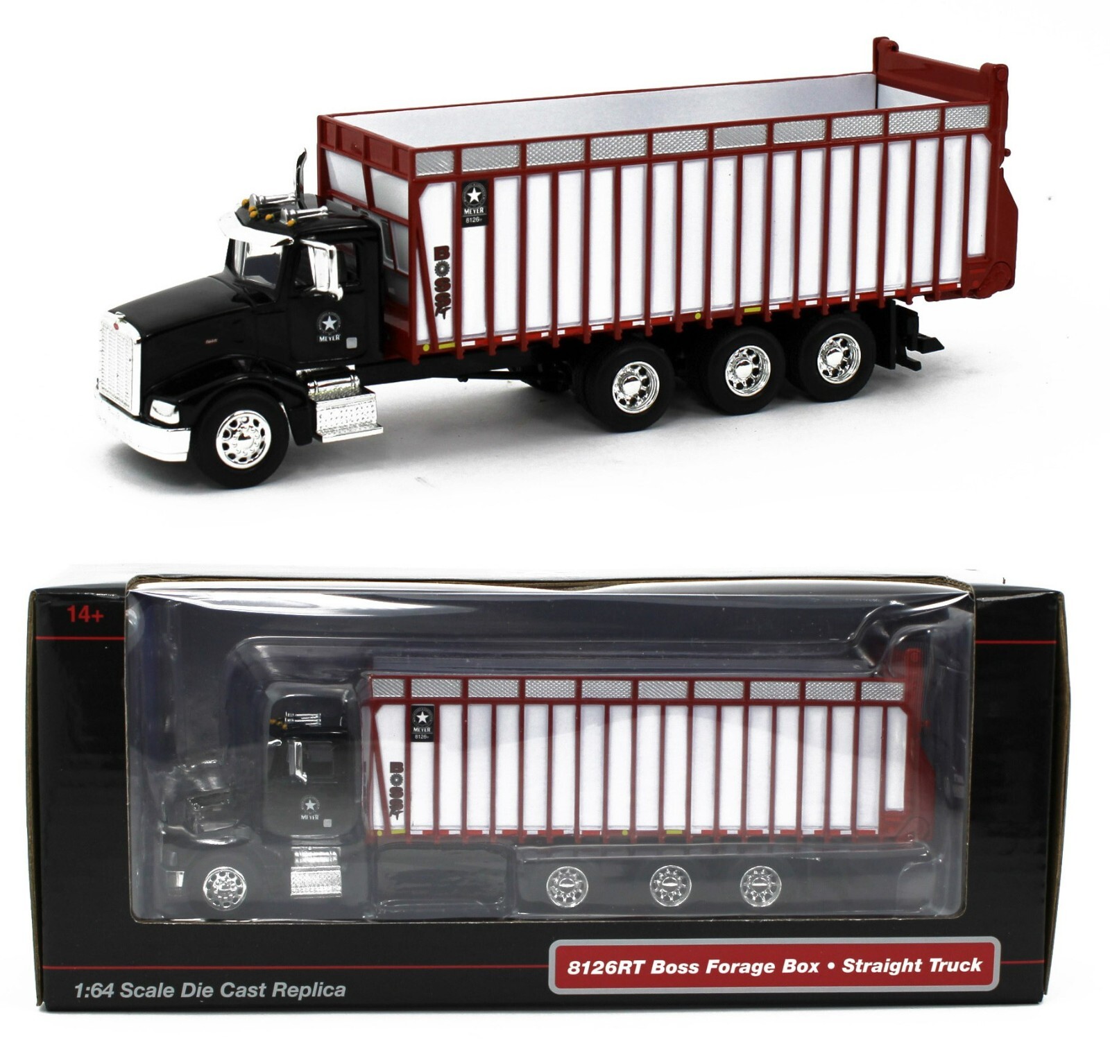 2022 SPECCAST  1:64 *MEYER* BLACK Peterbilt 8126RT BOSS FORAGE TRUCK *NIB*