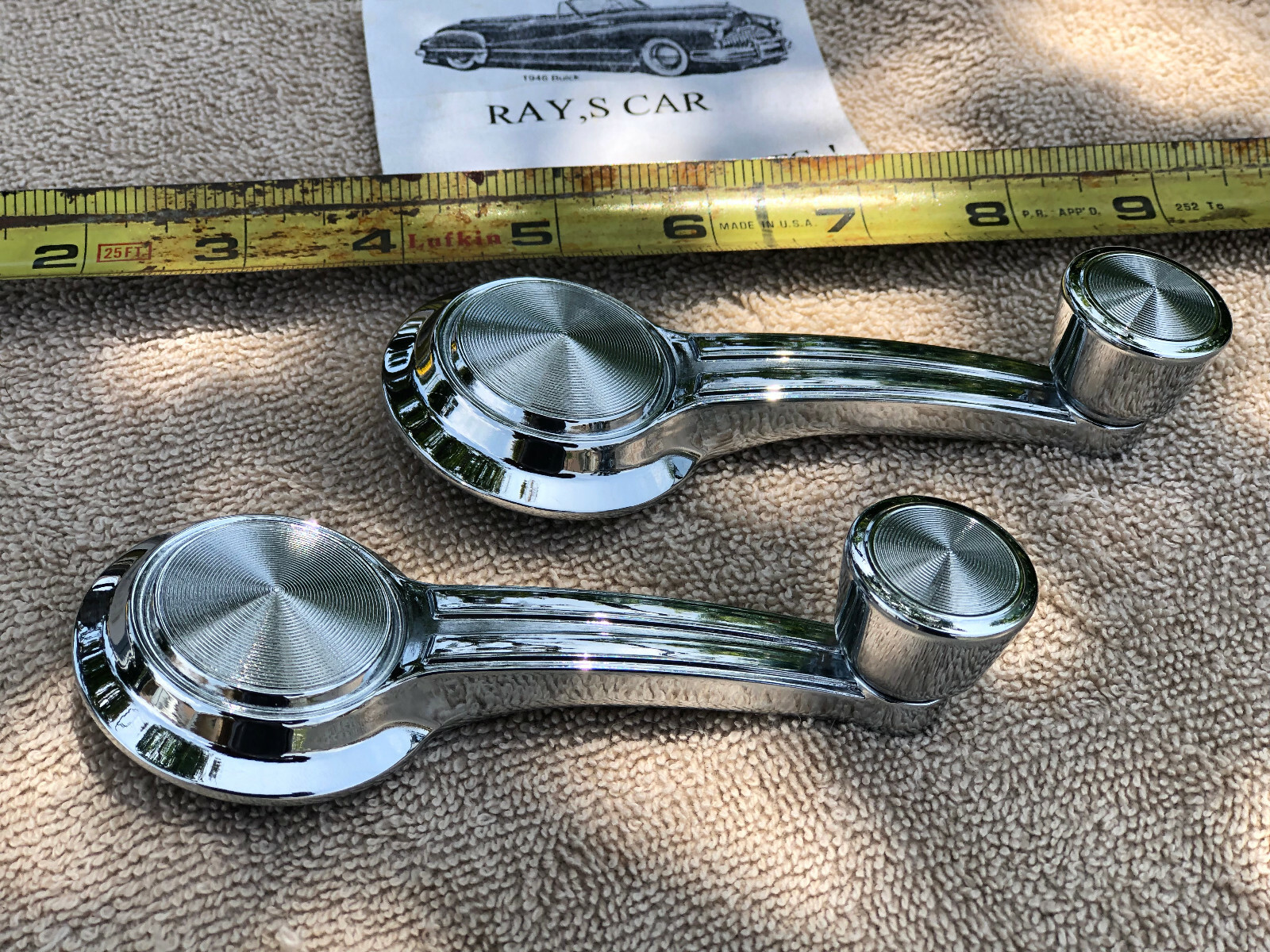 NEW PAIR OF 65 66 67 CHEVELLE ~ MALIBU ~ EL CAMINO INTERIOR WINDOW CRANK HANDLES