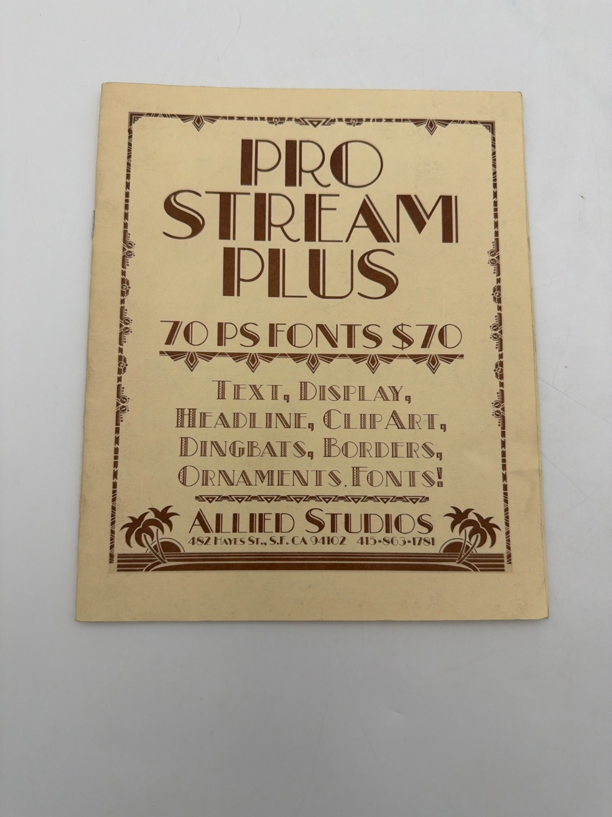 ProStream Plus Amiga PageStream PostScript Fonts 7 Disk Set Manual Tested