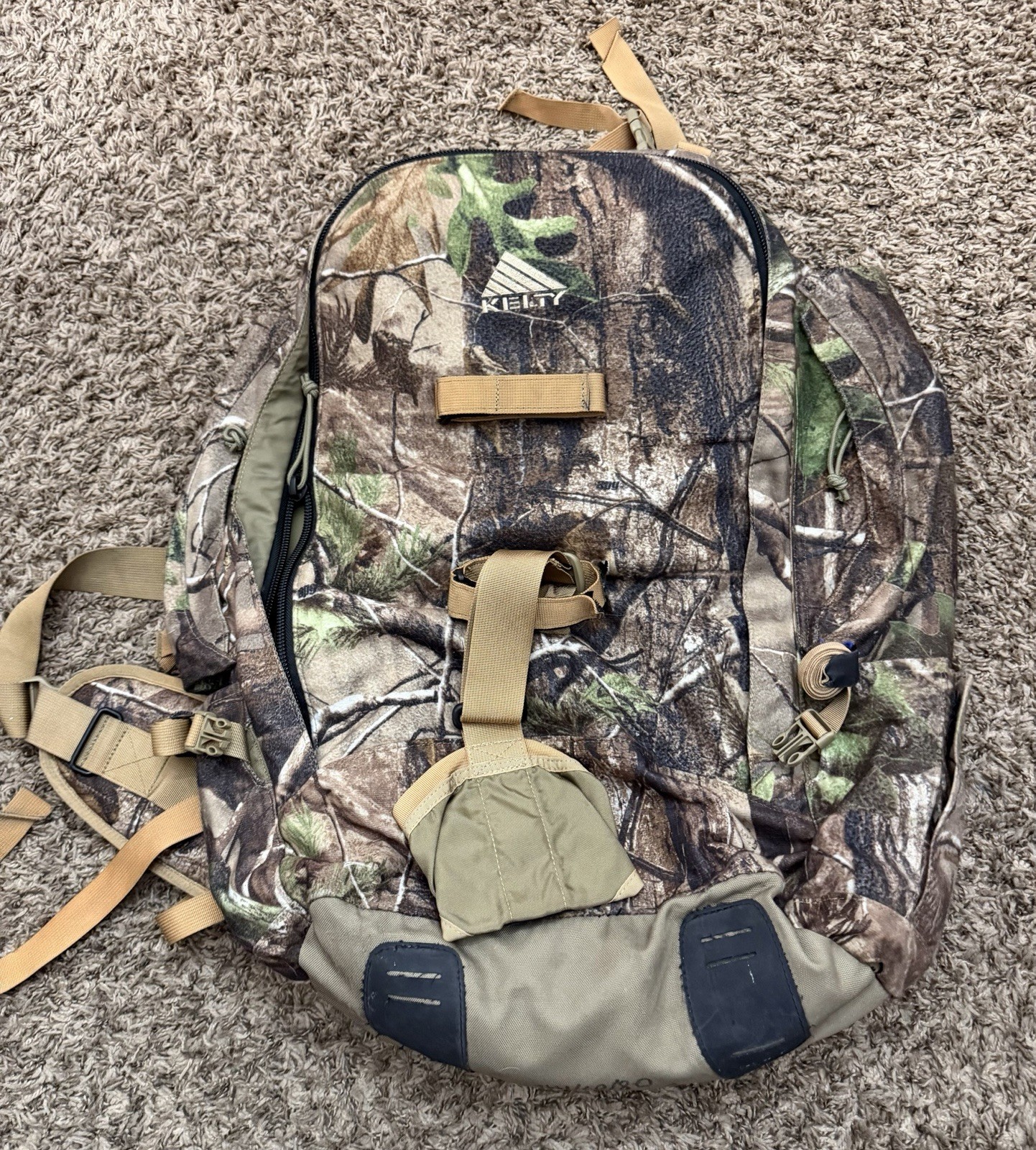 Kelty Camo Backpack Bag Brown Green Outdoor Hunting Hiking Camping Large