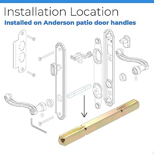 Replacement Andersen Door Handle Parts 3-3/4 Long Compatible with Andersen
