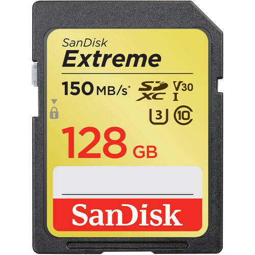 Sandisk 128GB FS extreme V30 SD card for Canon XA40 XA45 XA50 XA55