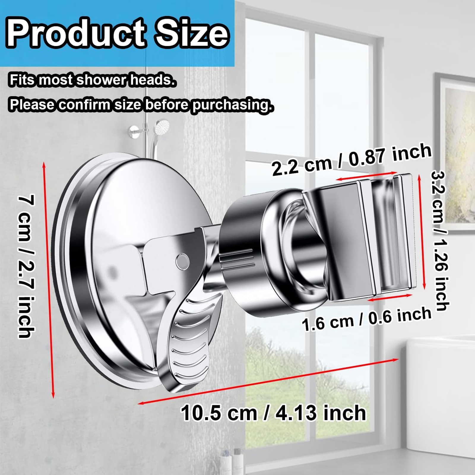 Strong Self-Adhesive Shower Head Holder Adjustable Wall Mount Shower Bracketd