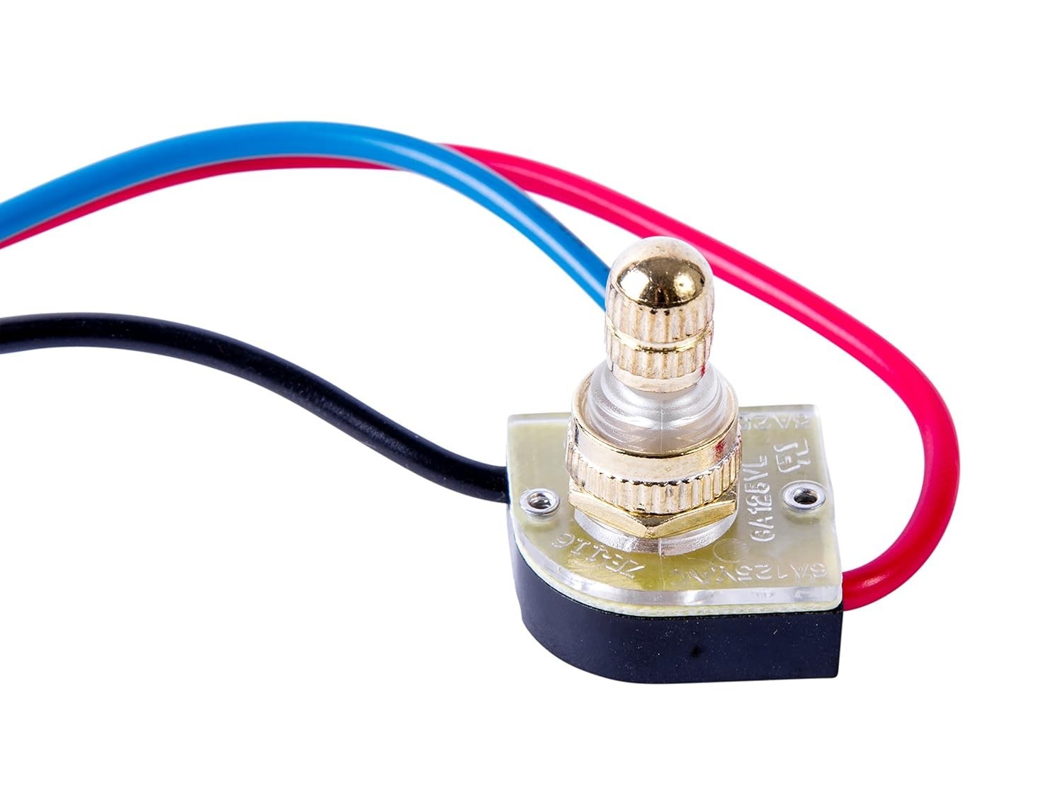 Efficient 6A Brass Rotary Switch with Quick Connect, Ideal for Home Applications