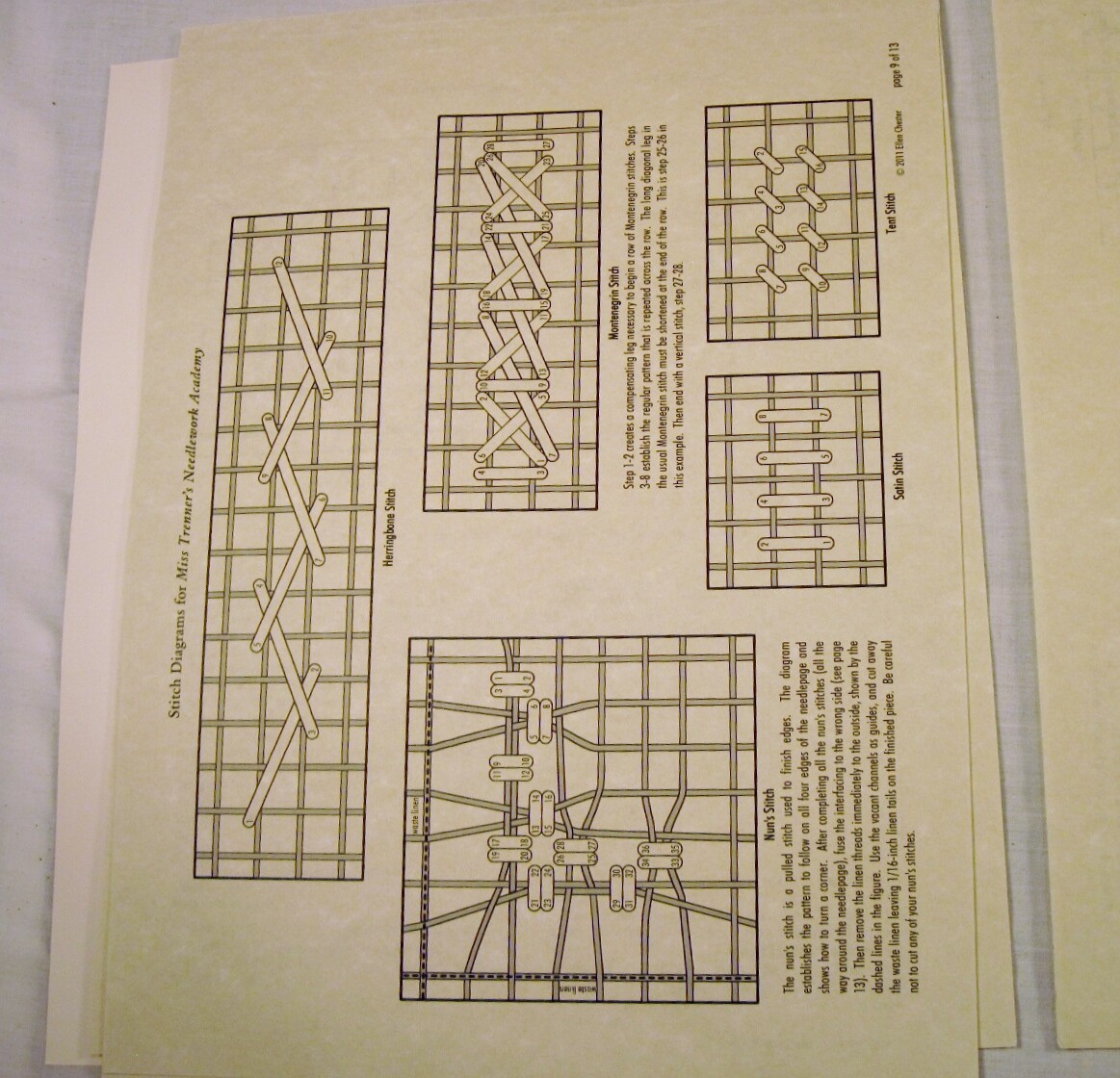 Miss Trenners Needlework Academy Booklet With My Needle Needlework Patterns