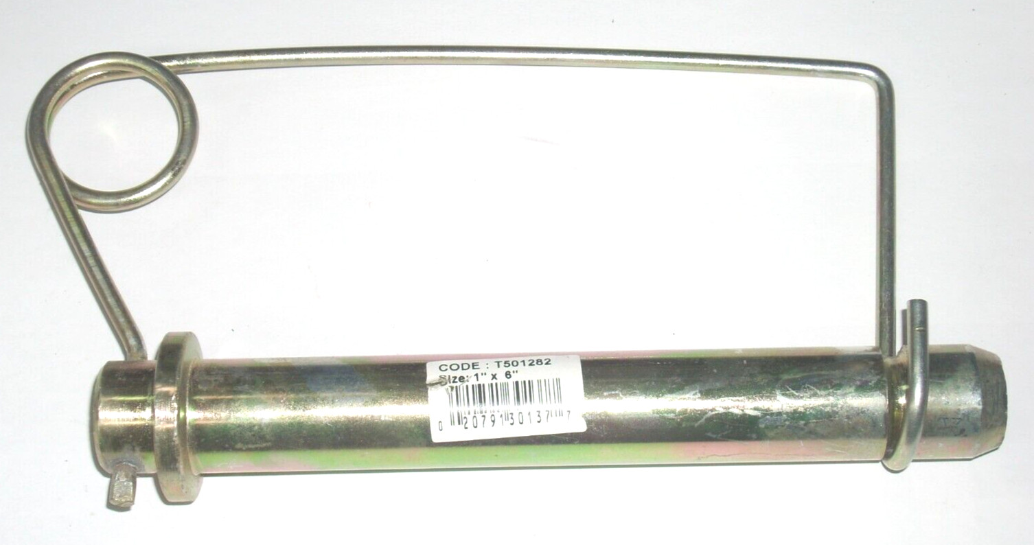 Trailer T501282 Snap Lock Safety Pin w Washer 1" Dia x 6" Long Zinc Coated Steel