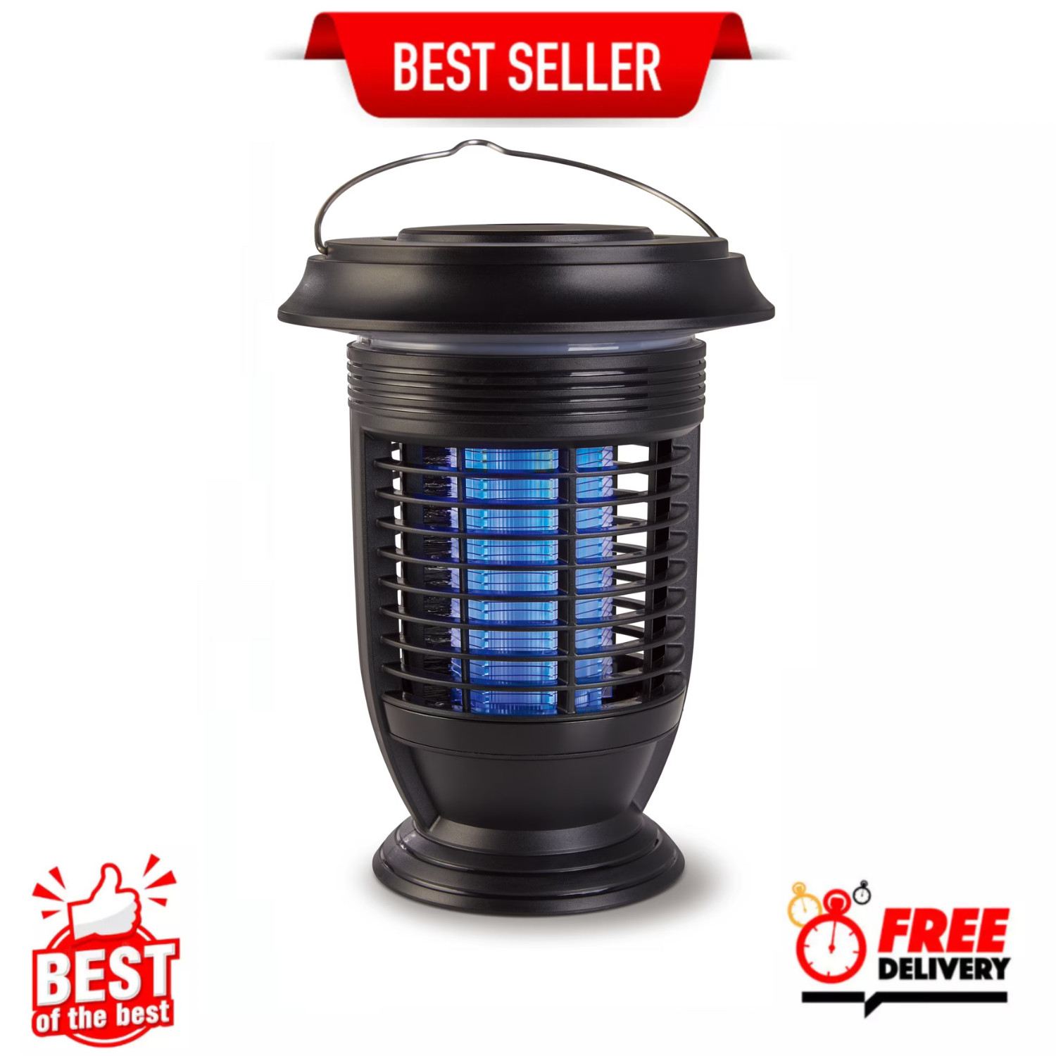 Ozark Trail Rechargeable Self-Cleaning Bug Zapper, Black