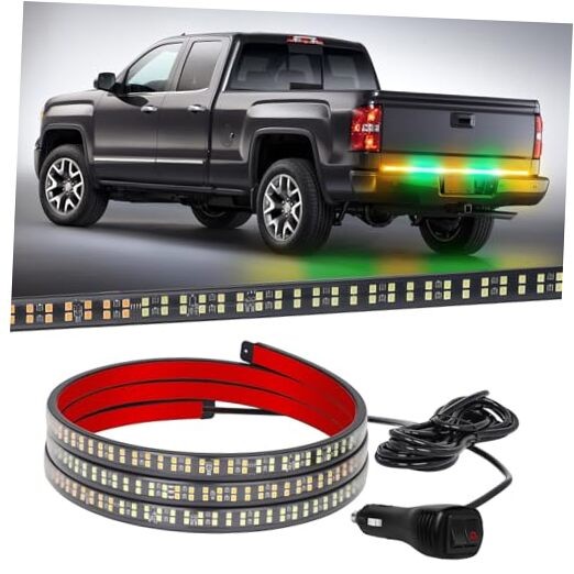 60 inch Amber Green Emergency Tailgate/Rear Window Strobe Lights Strip 360