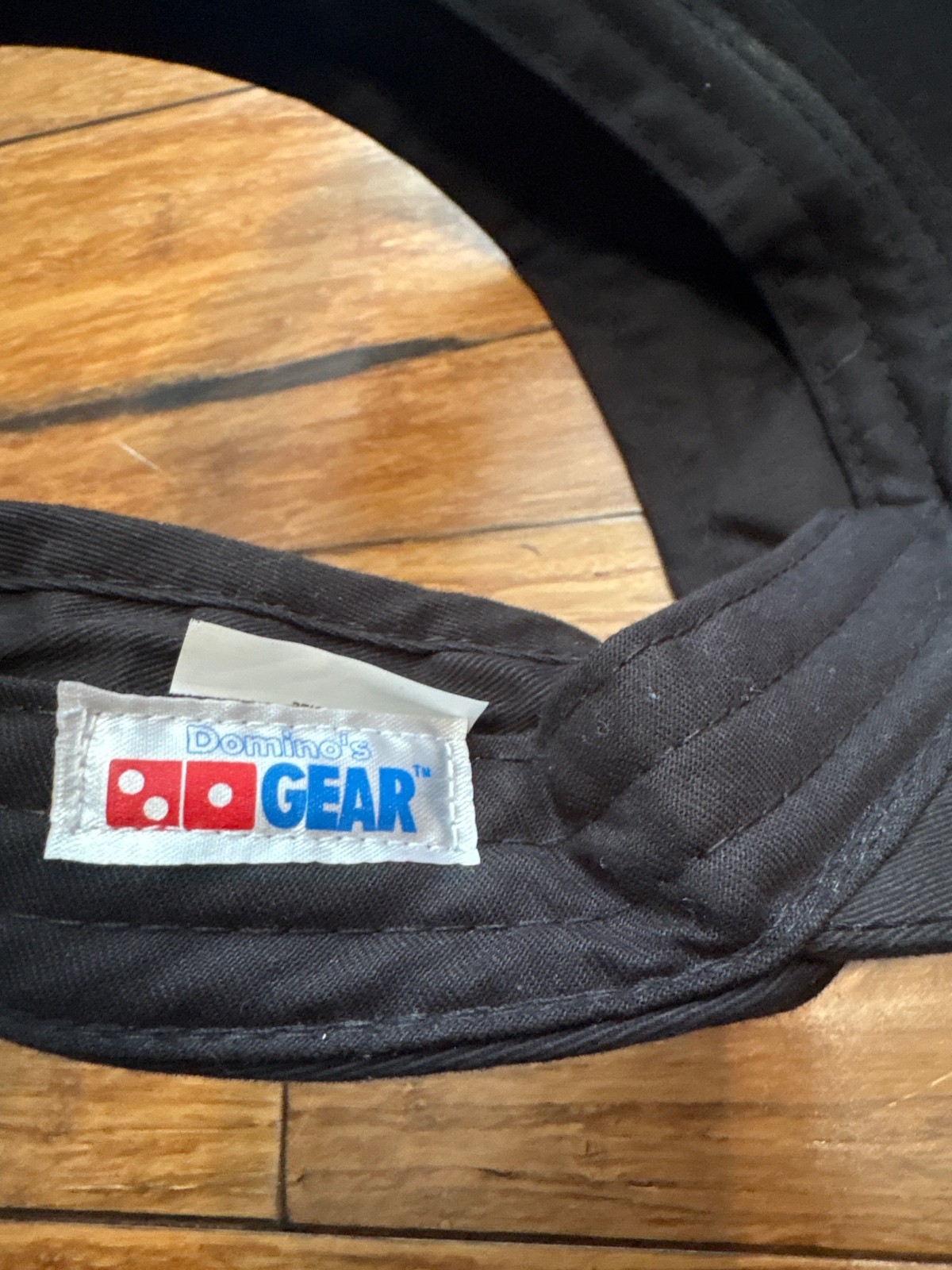 Domino's Gear Black Adjustable Visor Hat Worker Employee Uniform