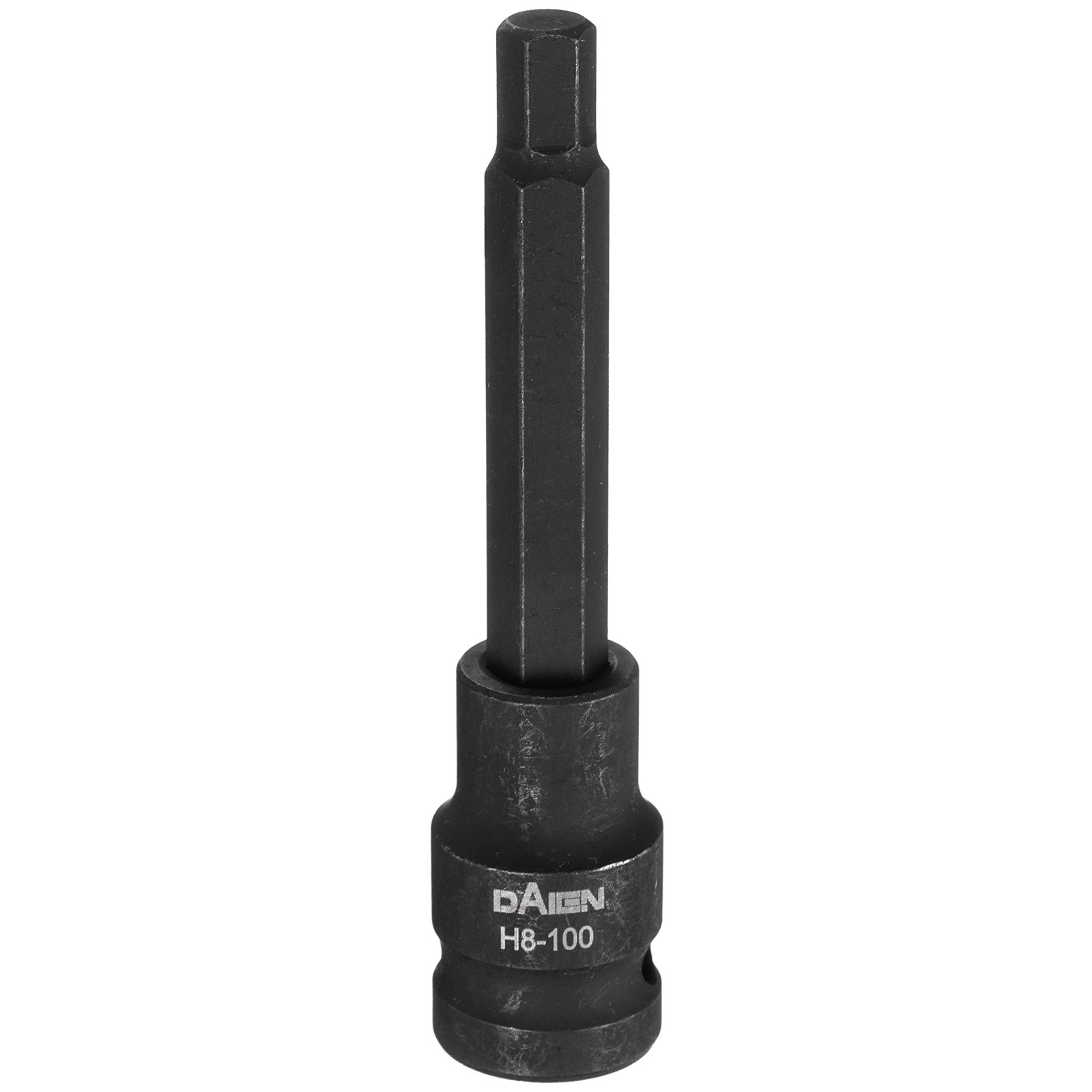 H8 Hex Bit Socket 100mm Length 1/2" Square Metric Impact Bit Black,